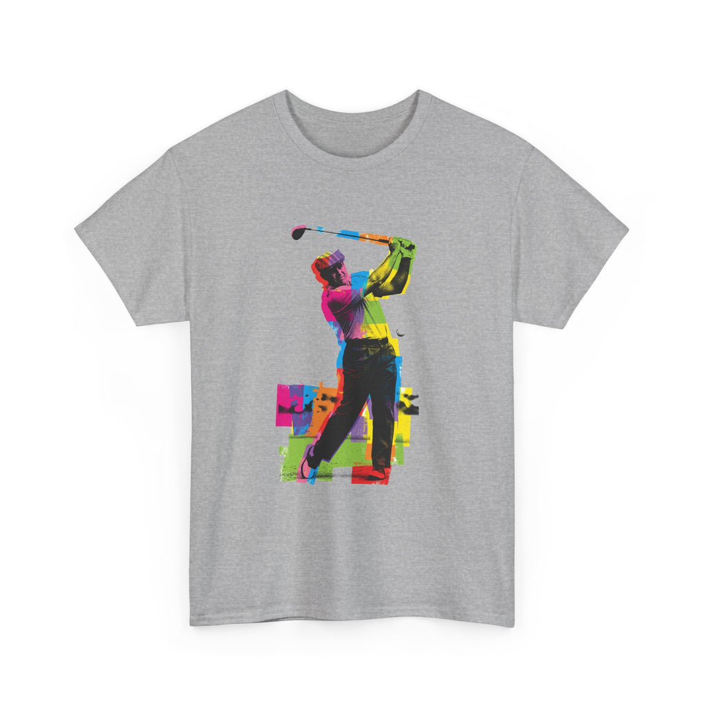Golf Swing Pop Art T-Shirt — Colorful Golfer Graphic Tee