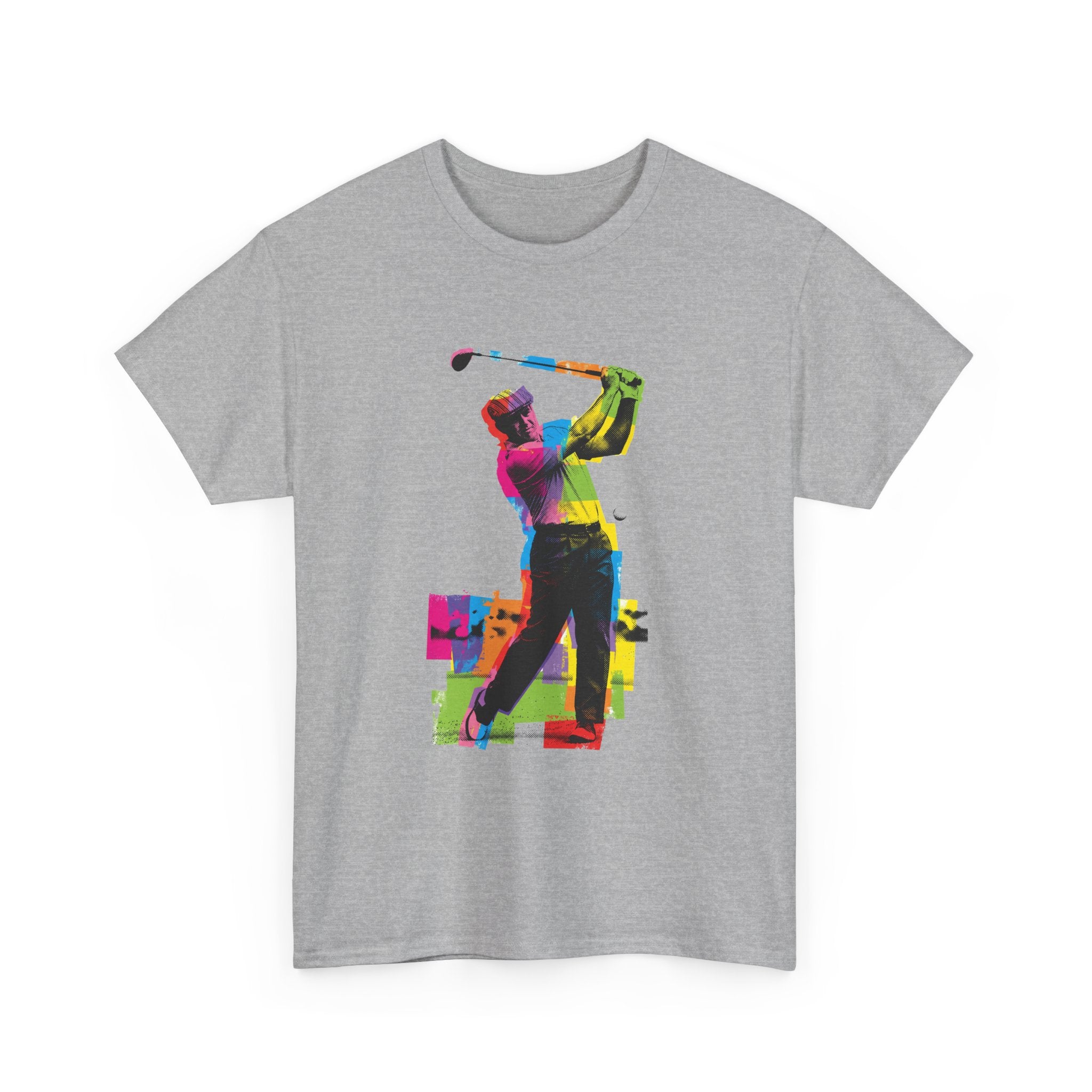 Golf Swing Pop Art T-Shirt — Colorful Golfer Graphic Tee
