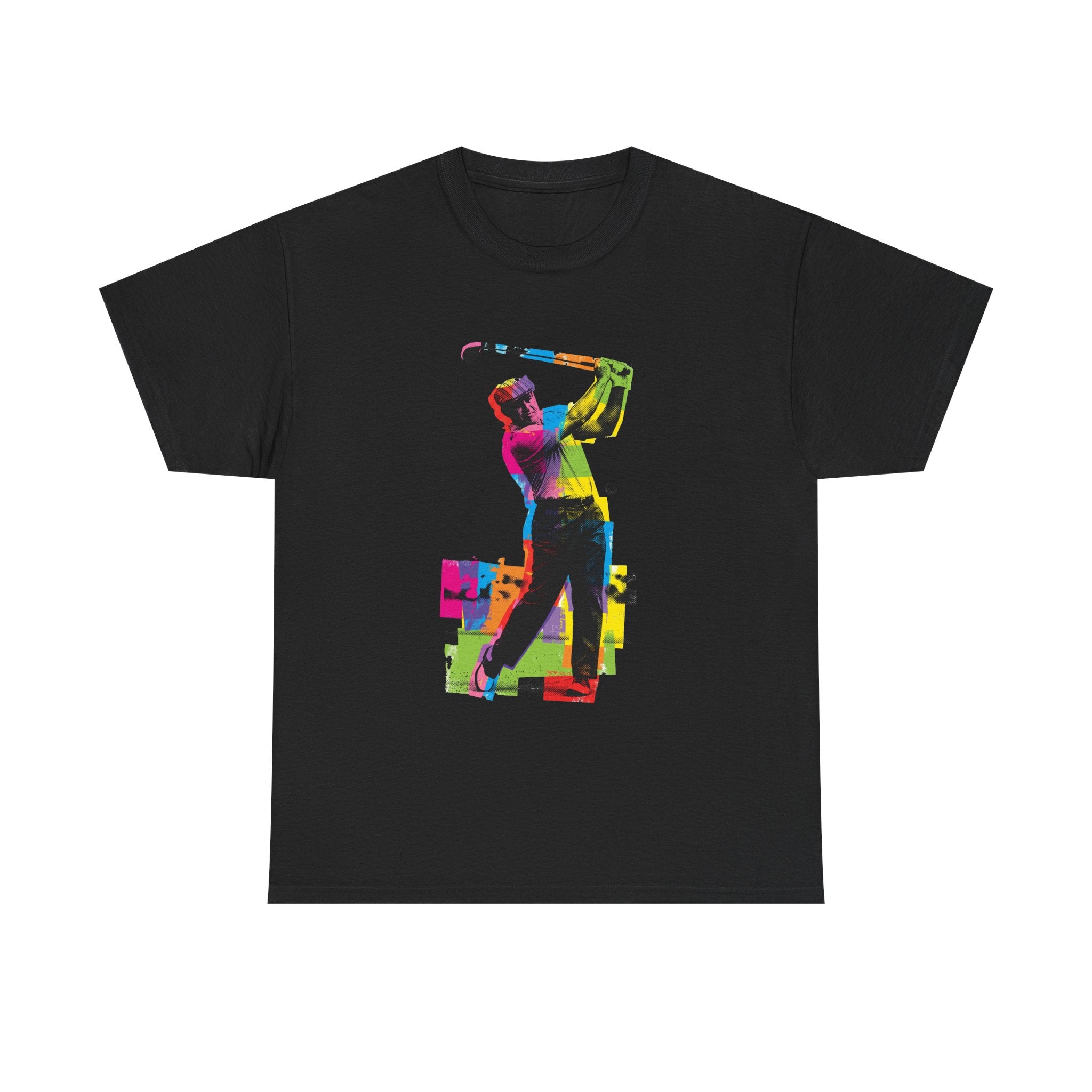 Golf Swing Pop Art T-Shirt — Colorful Golfer Graphic Tee