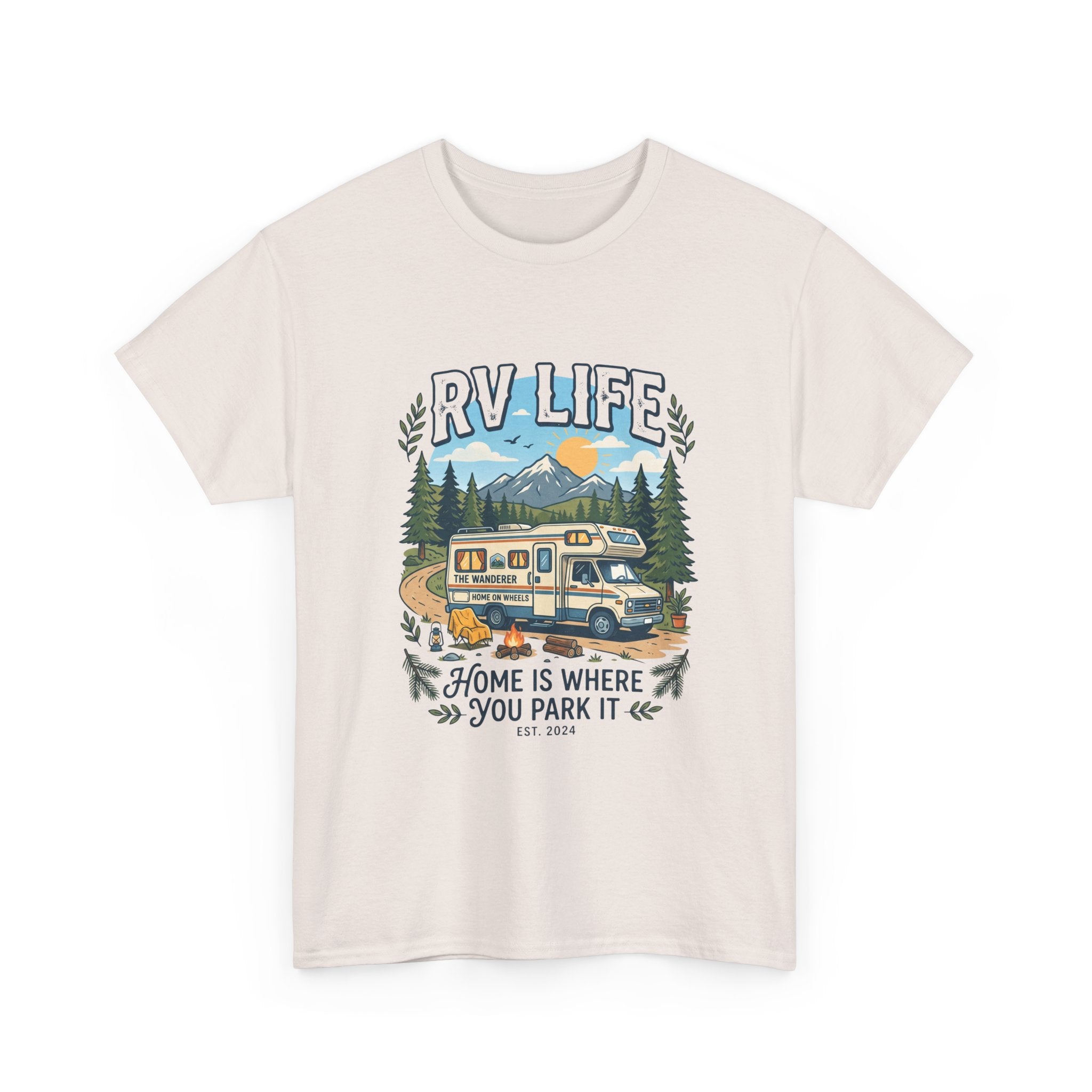 RV Life T-Shirt – “Home Is Where You Park It” Camper Tee for RVing & Outdoor Lovers