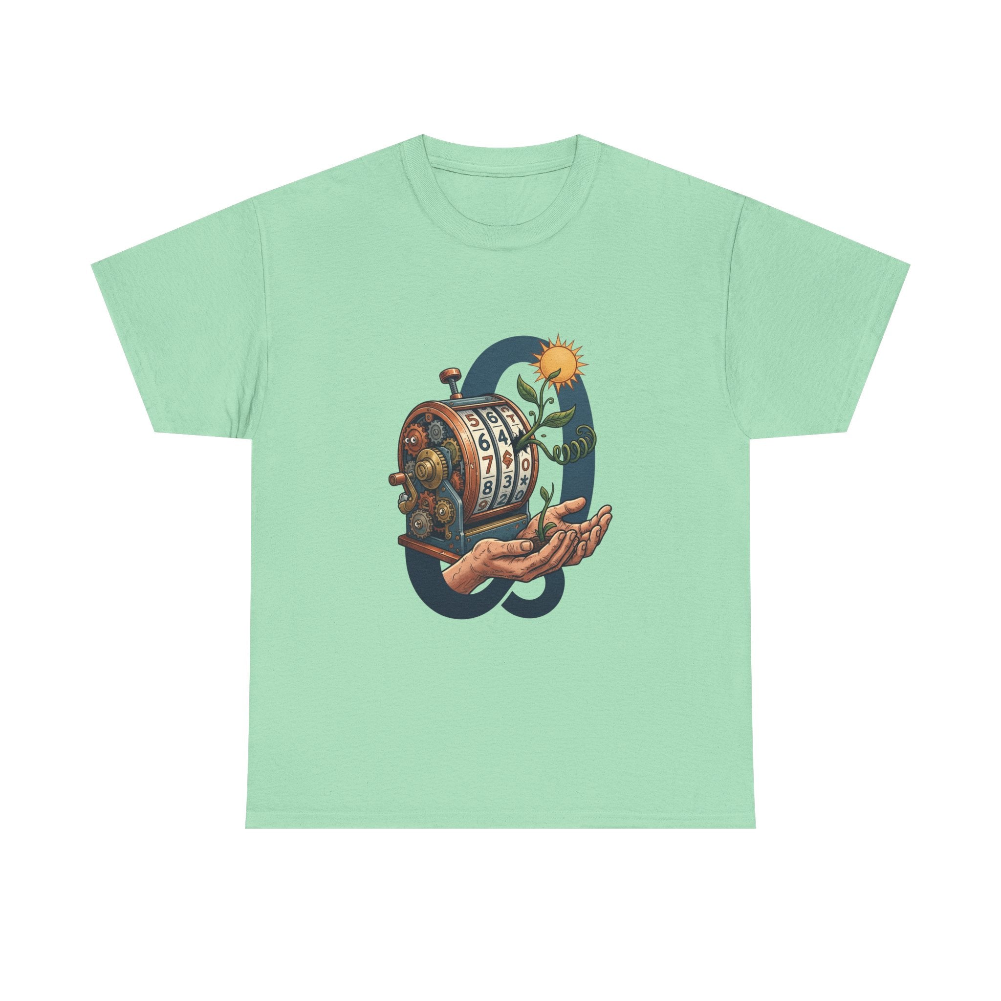 Vintage Slot Machine Tee — Retro Casino Art T-Shirt with Sunflower. idk