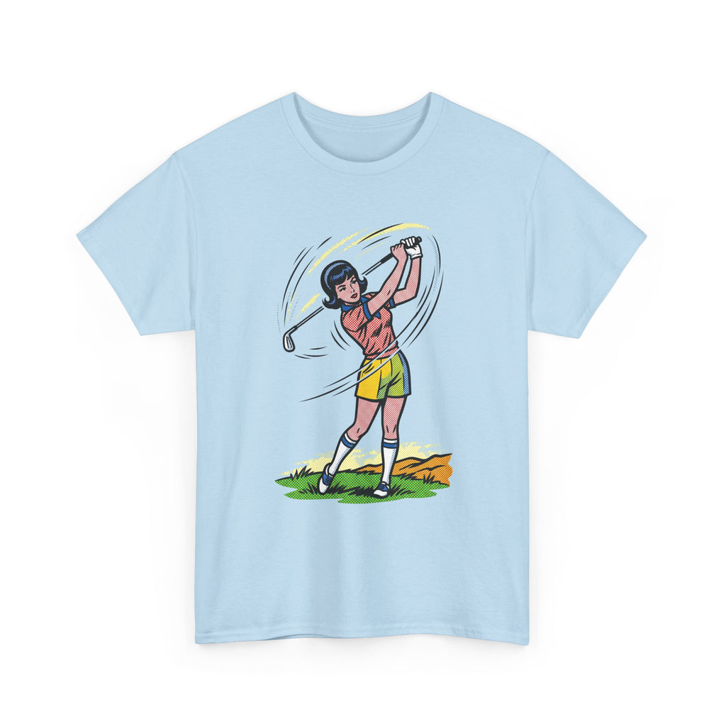 Golf Swing Graphic Tee — Vintage Golfer Illustration T-Shirt