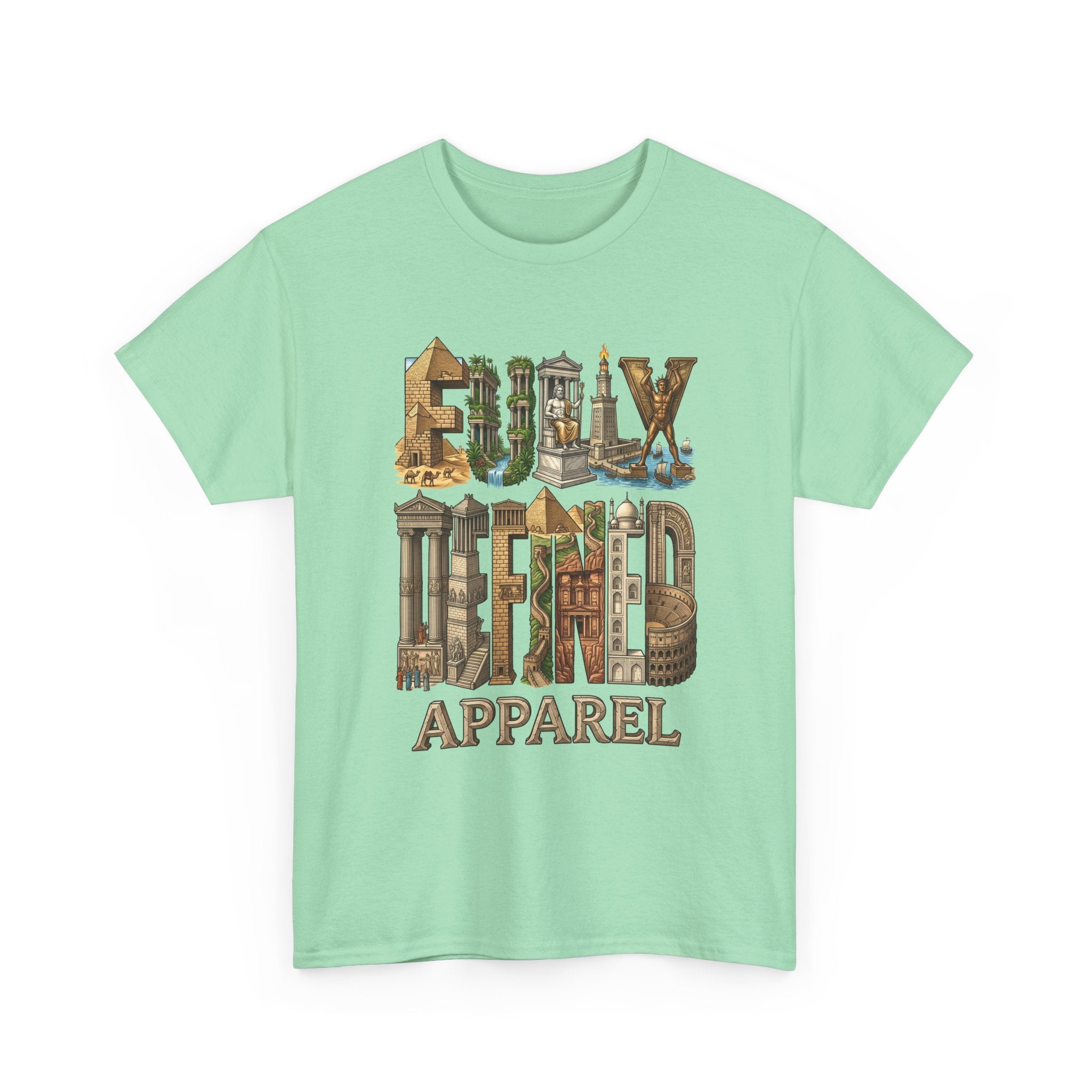 Fully Defined Apparel T‑Shirt — Wonders of the World Graphic Tee