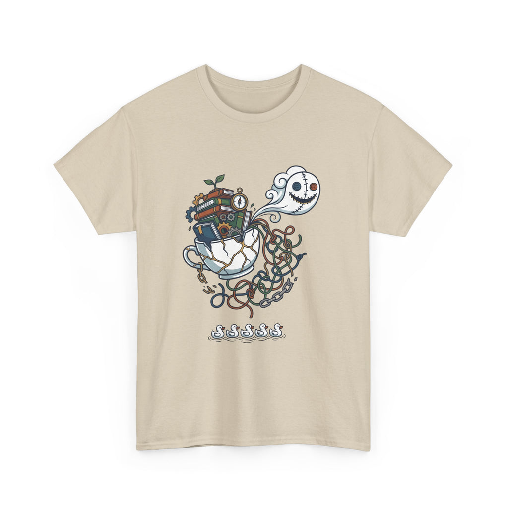 T-Shirt — Whimsical Ghost Ship Illustration Tee