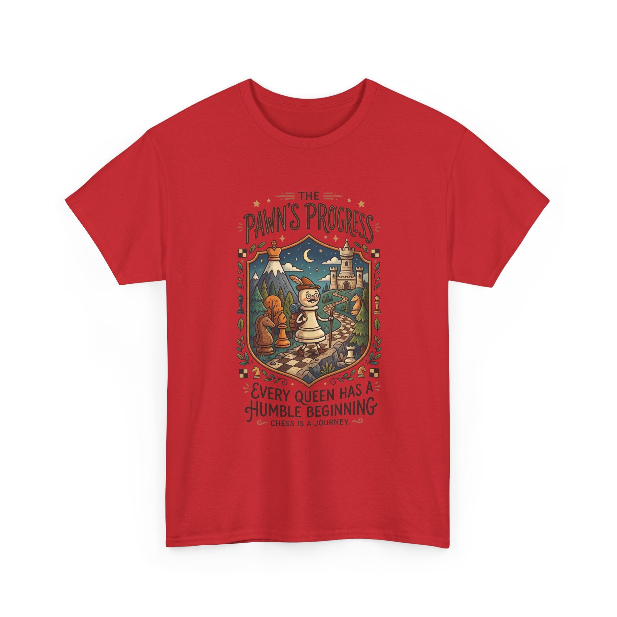 Chess 'The Pawn's Progress' T-Shirt — "Every Queen Has a Humble Beginning" Vintage Style Tee