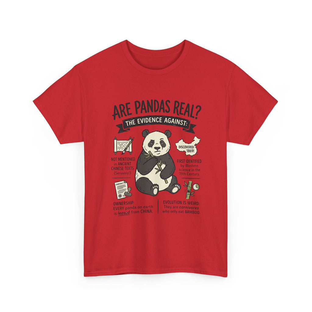 Are Pandas Real? Graphic Tee — Funny Panda Infographic T-Shirt