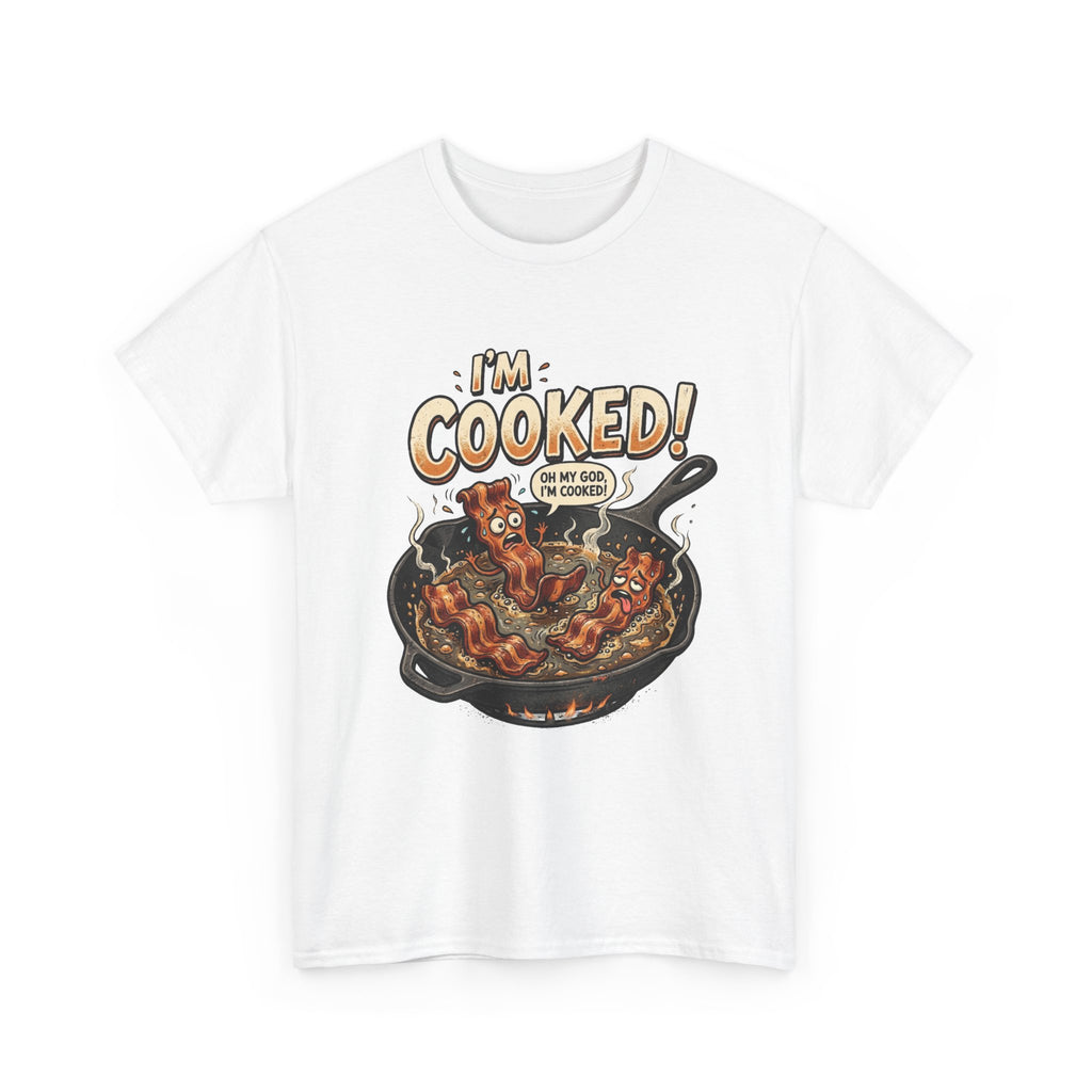 I’m Cooked! Funny Bacon Skillet T-Shirt