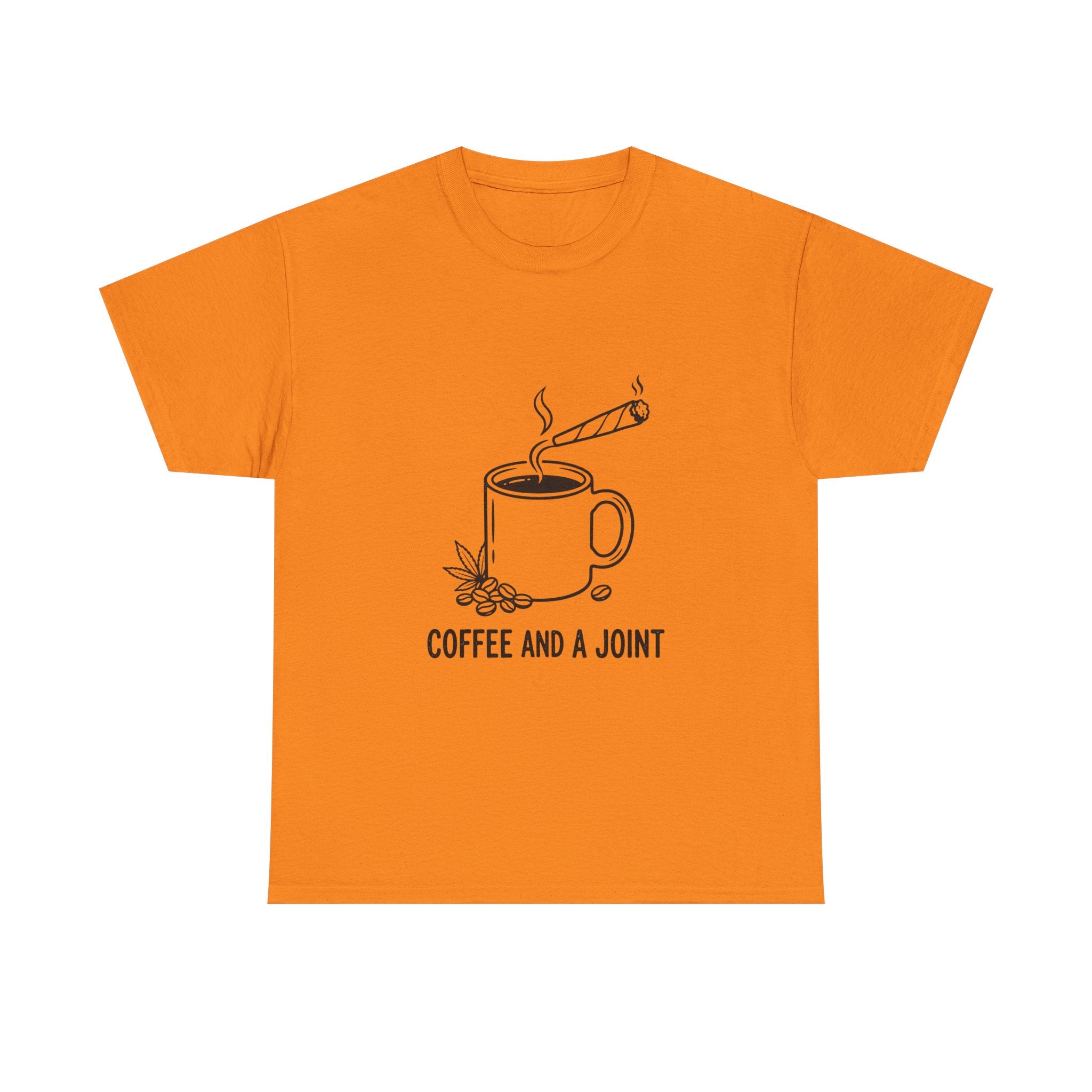 Coffee and a Joint Tee — Cannabis Coffee Minimalist T‑Shirt