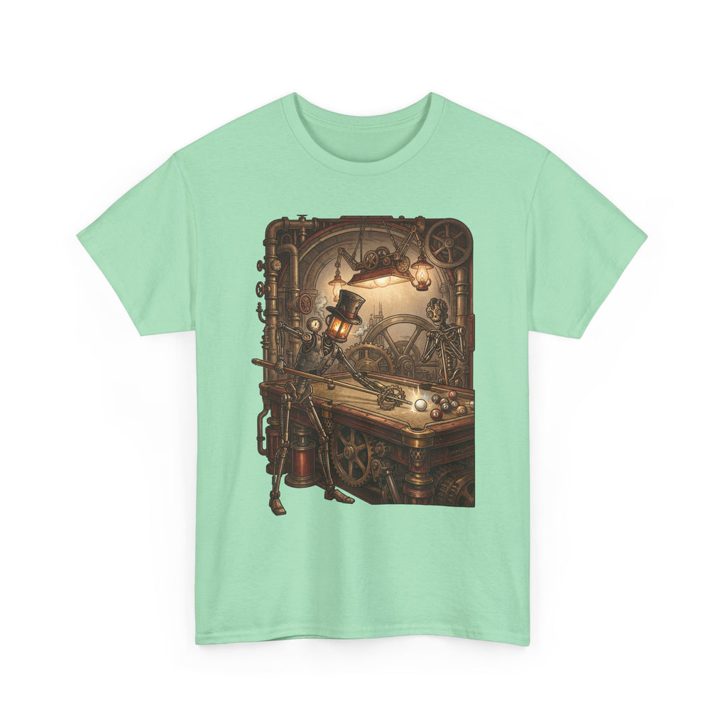 Steampunk Billiards T-Shirt – Vintage Pool Illustration