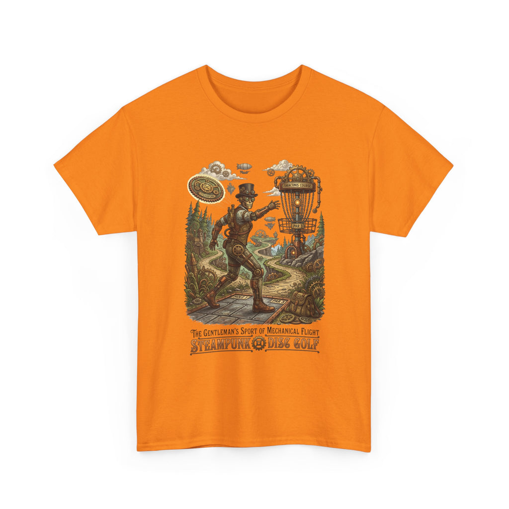Steampunk Disc Golf T‑Shirt — Vintage Aeronautic Course Graphic Tee