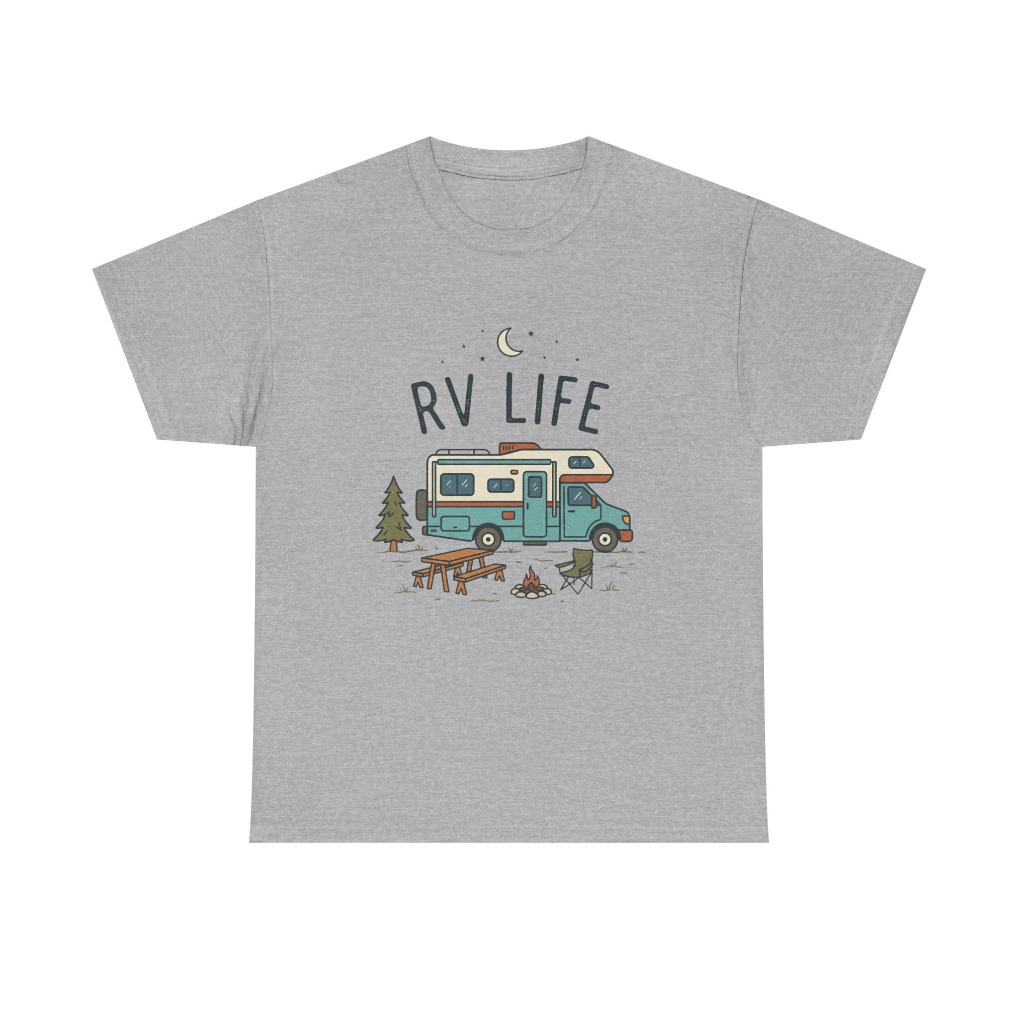 RV Life T‑Shirt — Retro Camper Tee for RV Travelers & Camping Enthusiasts