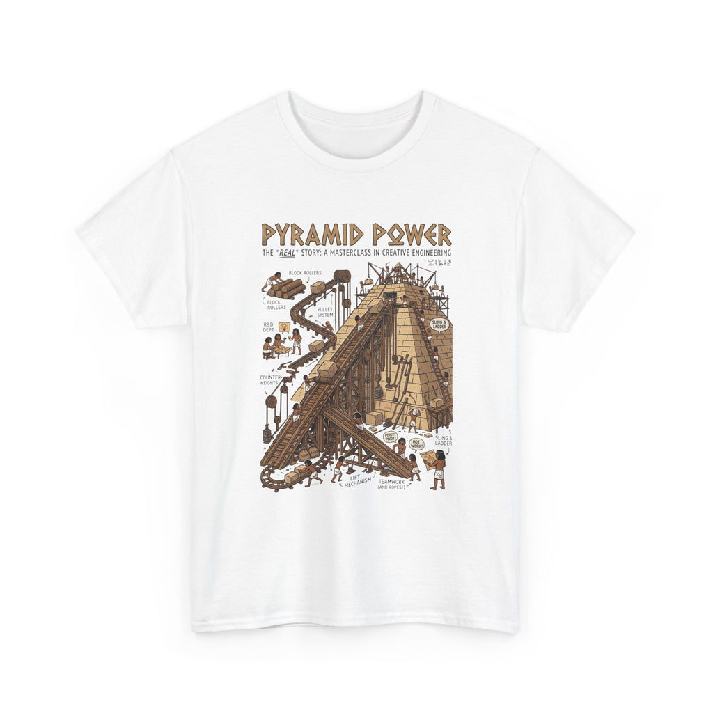 Pyramid Power Tee — Vintage Egyptian Pyramid Diagram Graphic T‑Shirt