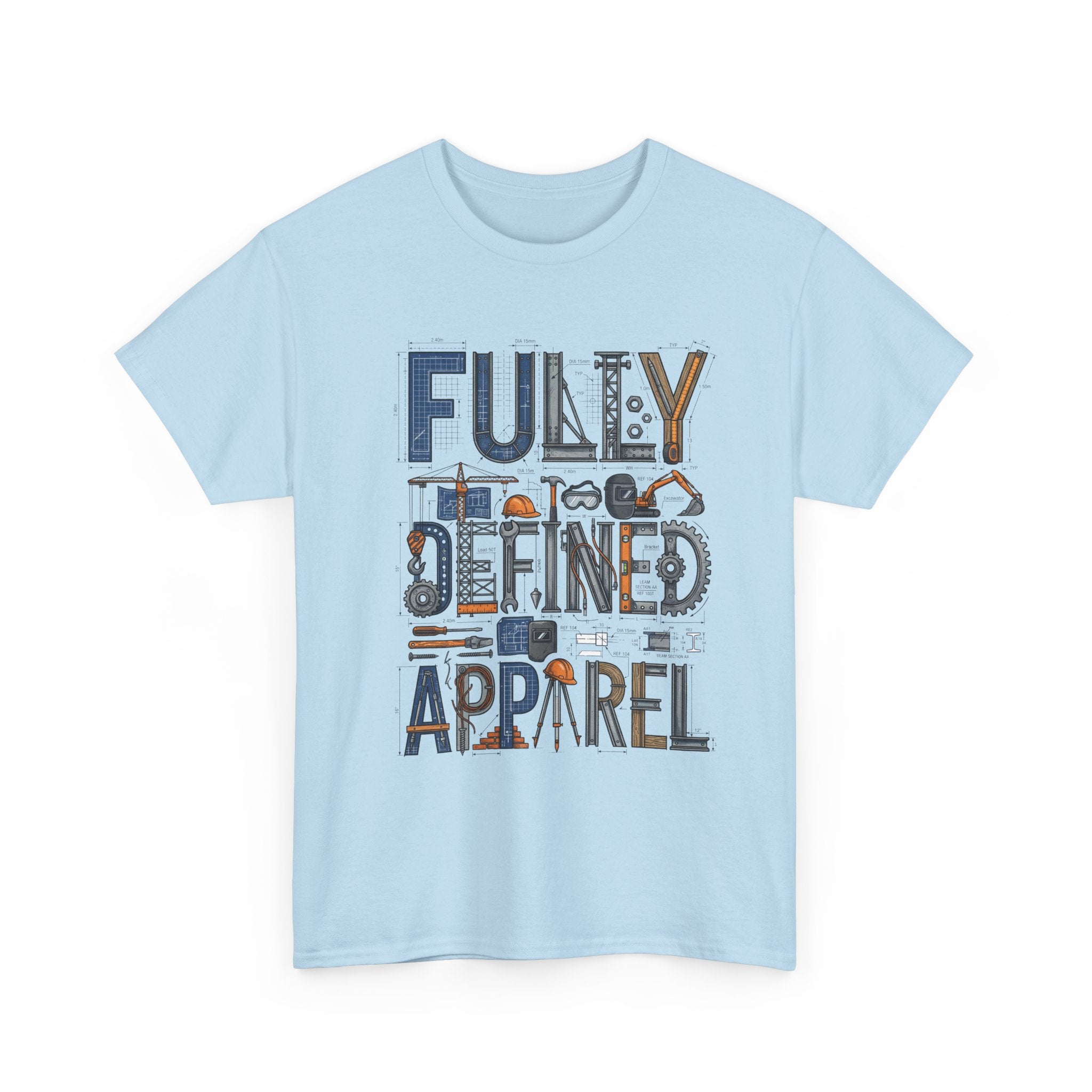 Fully Defined Apparel T-Shirt — Graphic Tee with Retro Tools Design