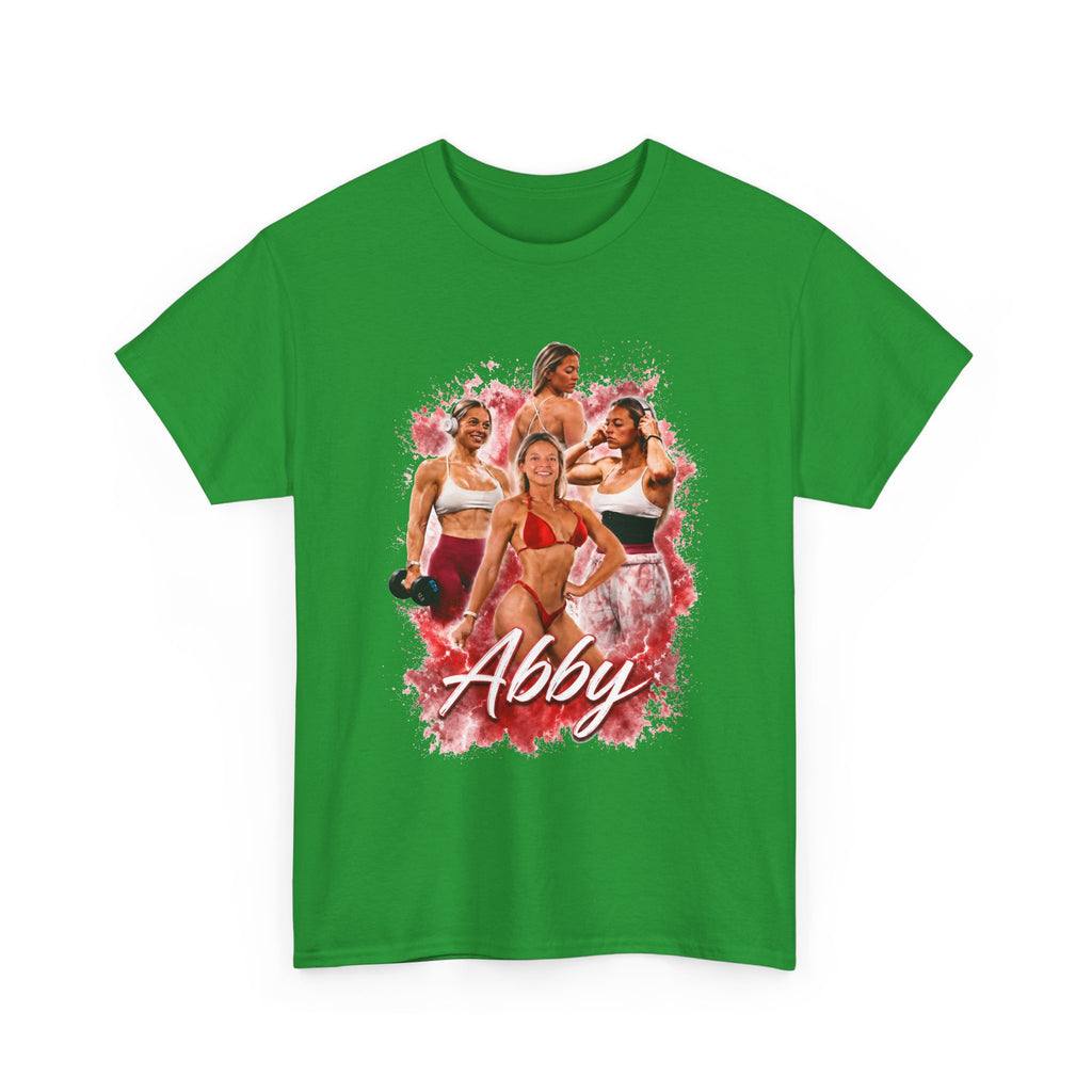 Abby Fitness Crew T-Shirt — Women's Workout Retro Photo Design