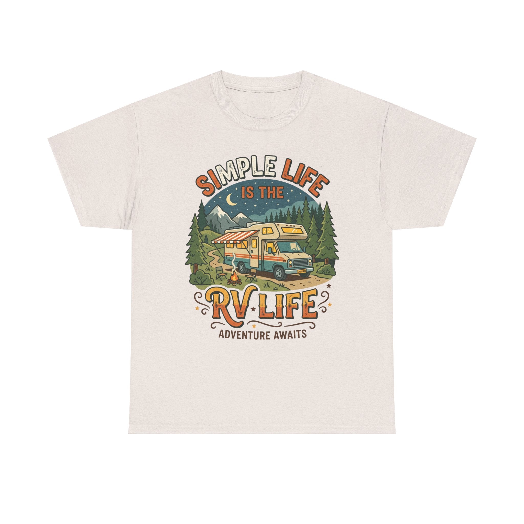 RV Life T‑Shirt — "Simple Life is the RV Life: Adventure Awaits" Camping Graphic Tee