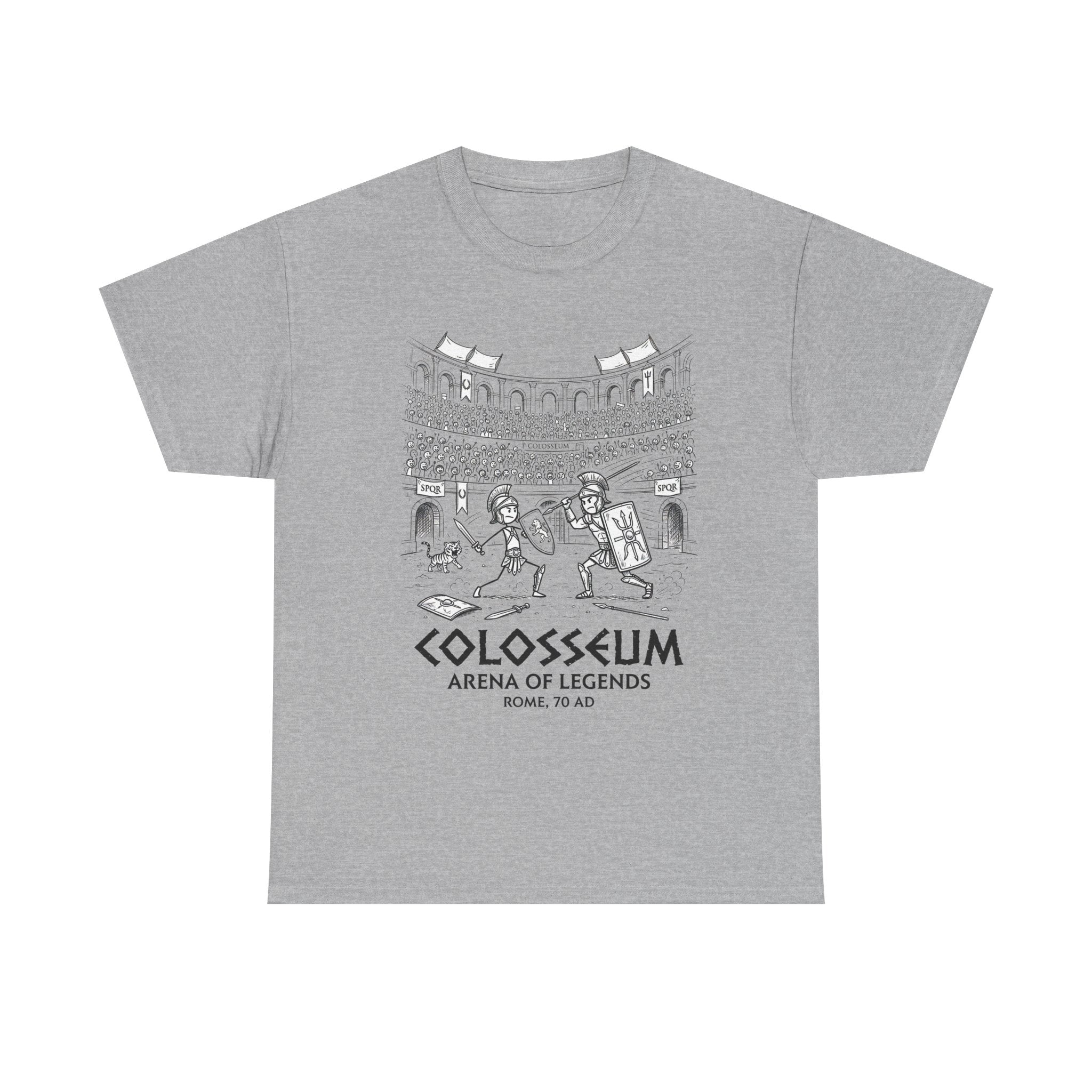 Colosseum Arena of Legends Graphic Tee — Roman Gladiator Coliseum Shirt