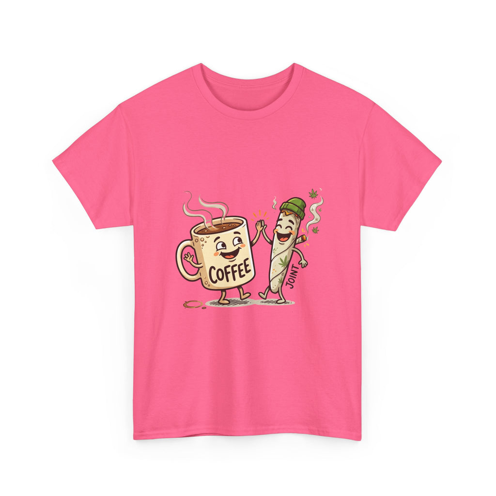 Coffee & a Joint Friends T-Shirt — Funny Breakfast Cartoon Tee