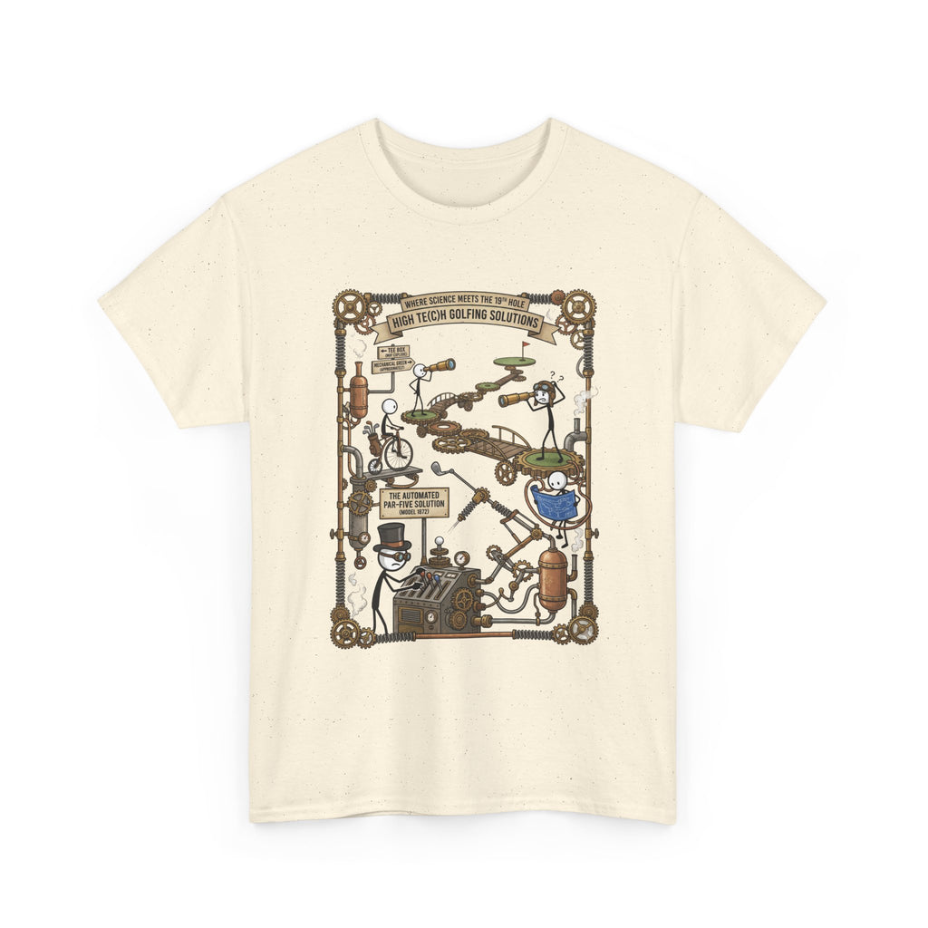 Steampunk Golf — ‘How To Make Par’ Vintage Contraption T-Shirt