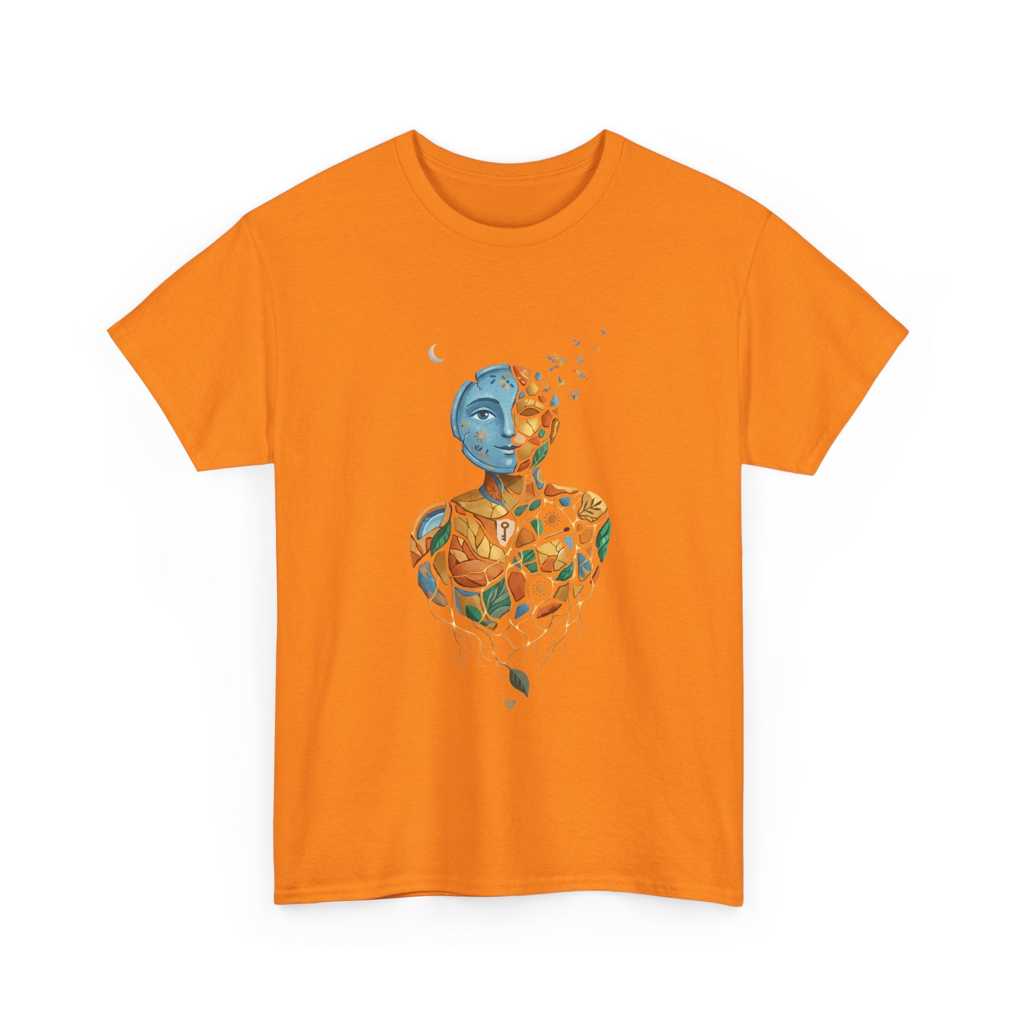 Abstract Mosaic Portrait T‑Shirt — Fragmented Face Art Tee