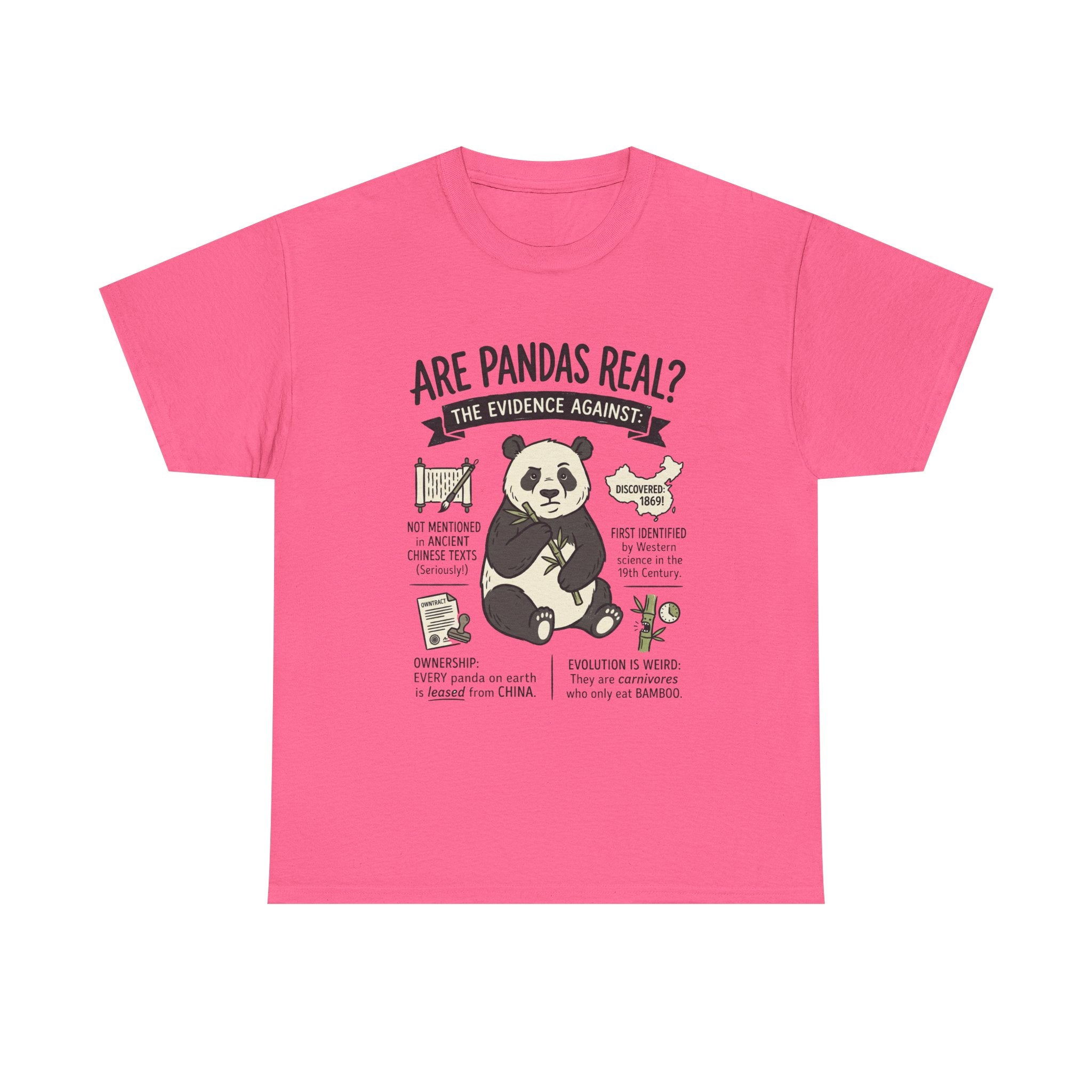 Are Pandas Real? Graphic Tee — Funny Panda Infographic T-Shirt