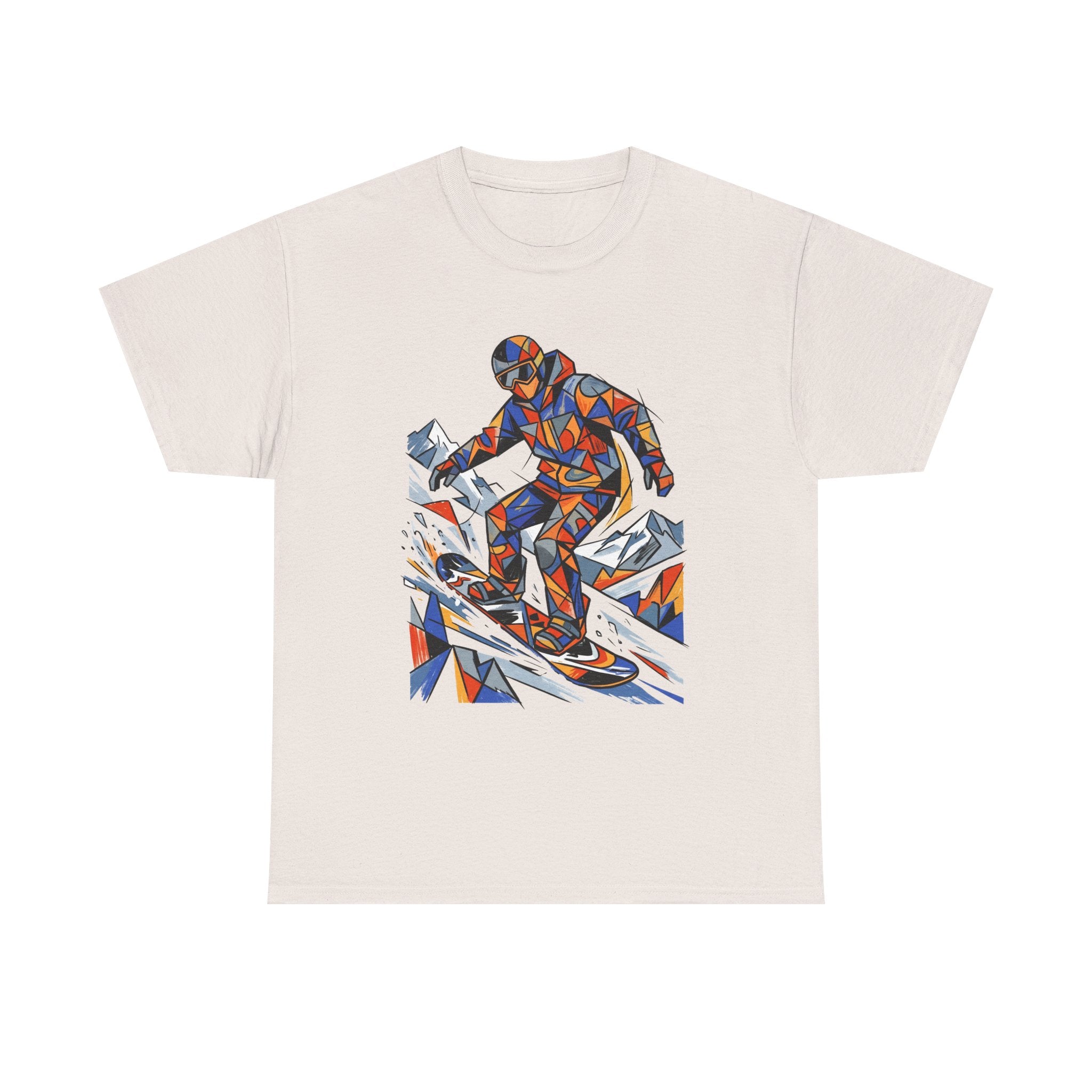 Snowboarder Geometric Art Tee