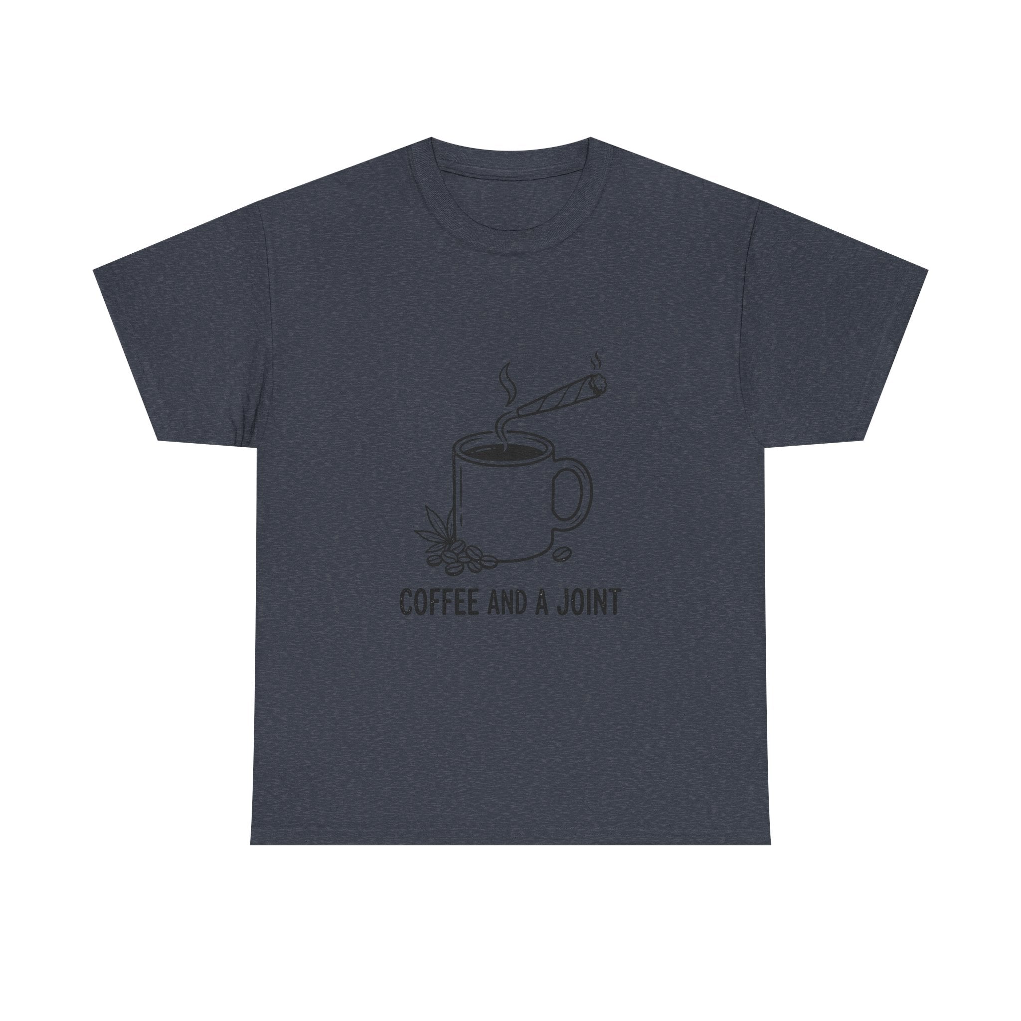 Coffee and a Joint Tee — Cannabis Coffee Minimalist T‑Shirt