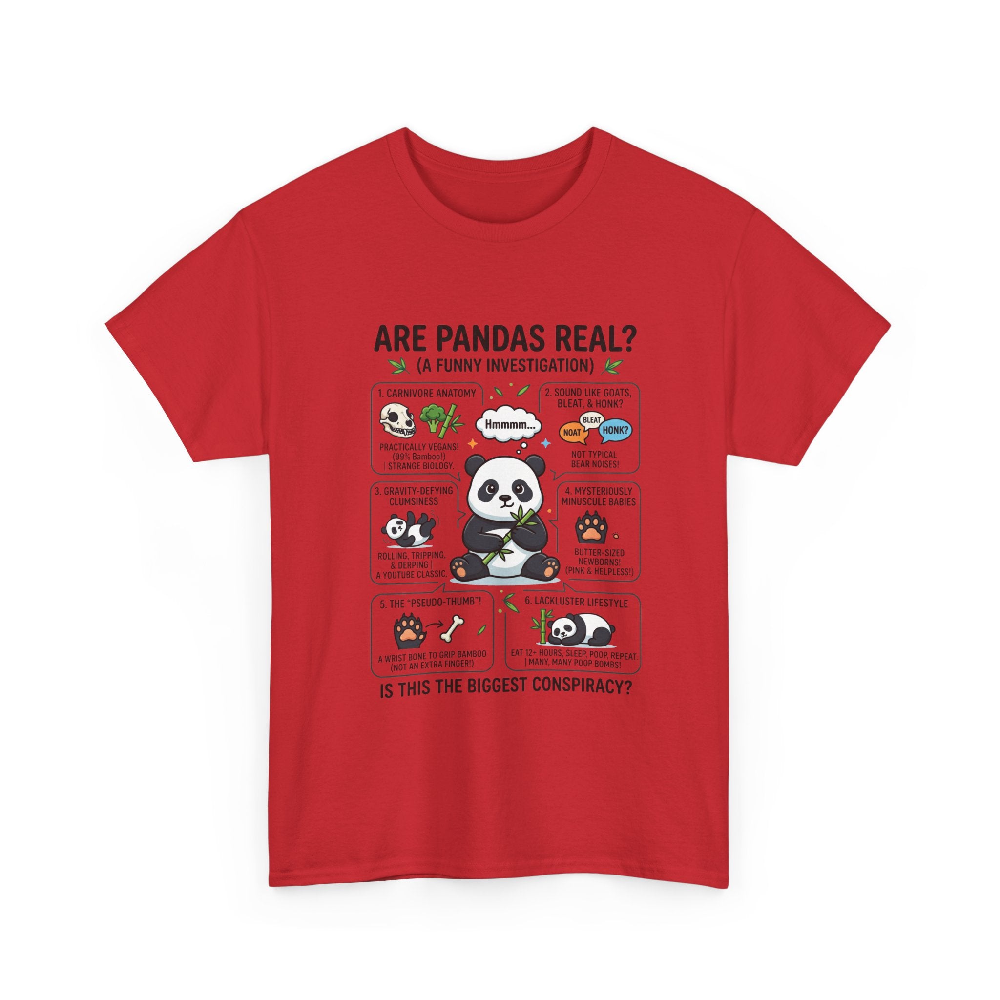 Are Pandas Real? Funny Panda Infographic T-Shirt