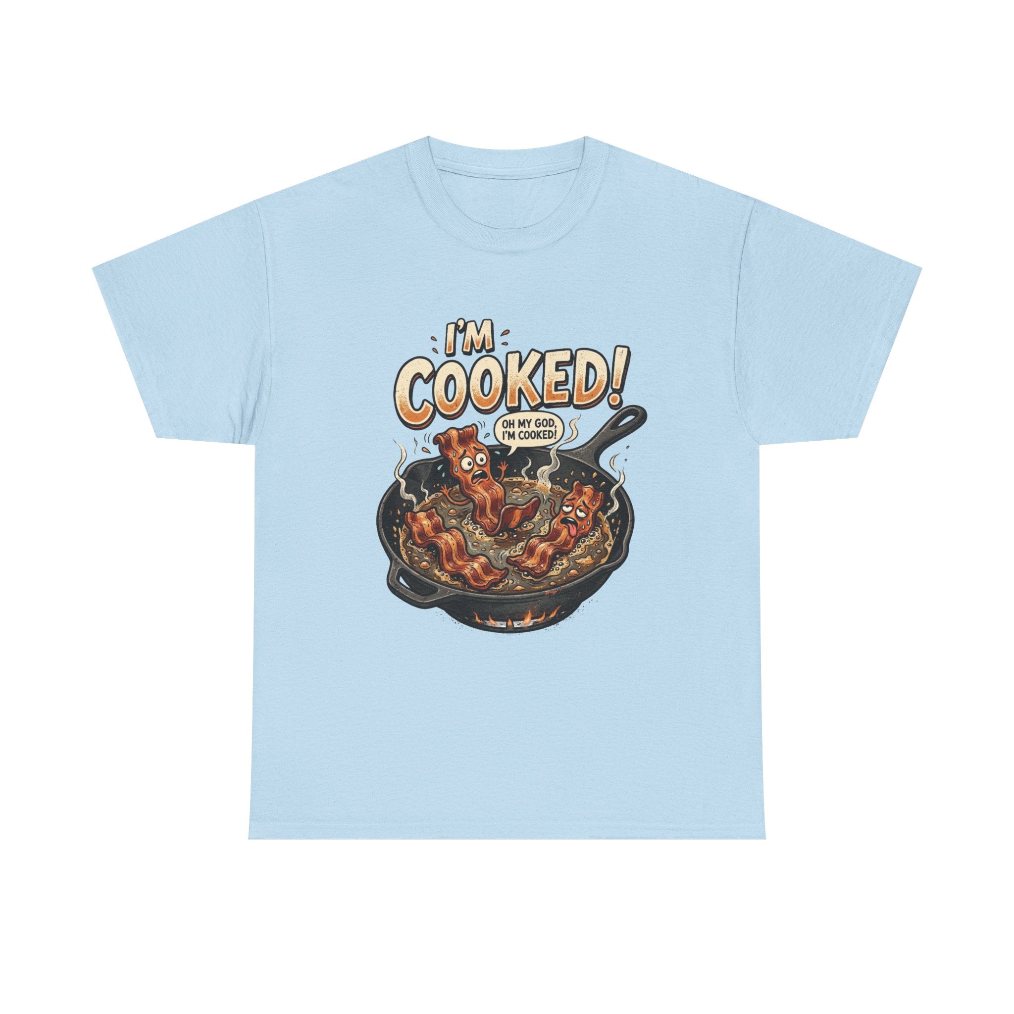 I’m Cooked! Funny Bacon Skillet T-Shirt
