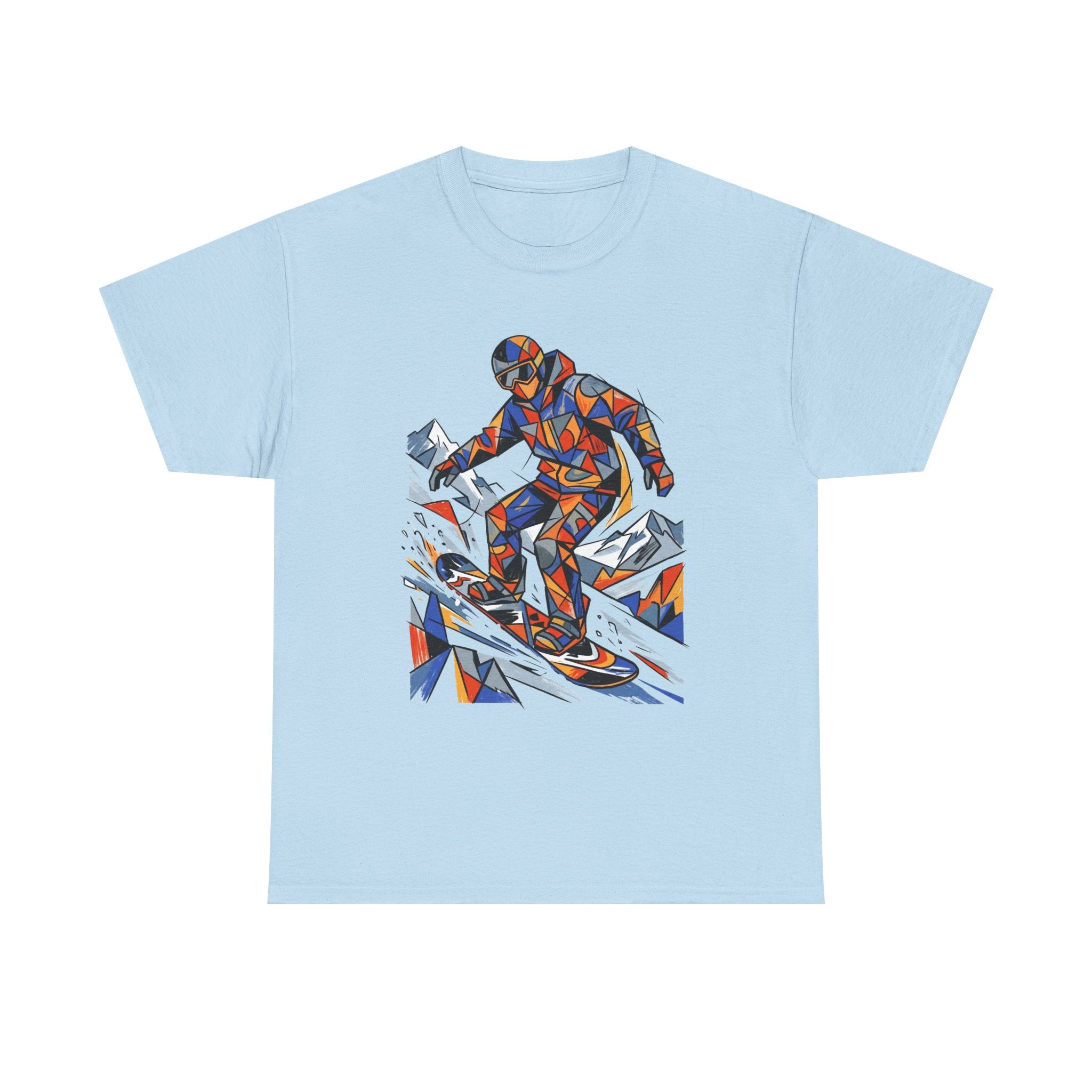 Snowboarder Geometric Art Tee