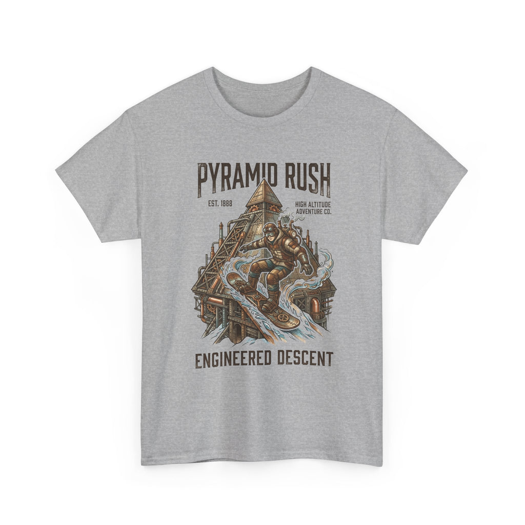 Steampunk Snowboard Pyramid Adventure T-Shirt — Fantasy Explorer Graphic Tee