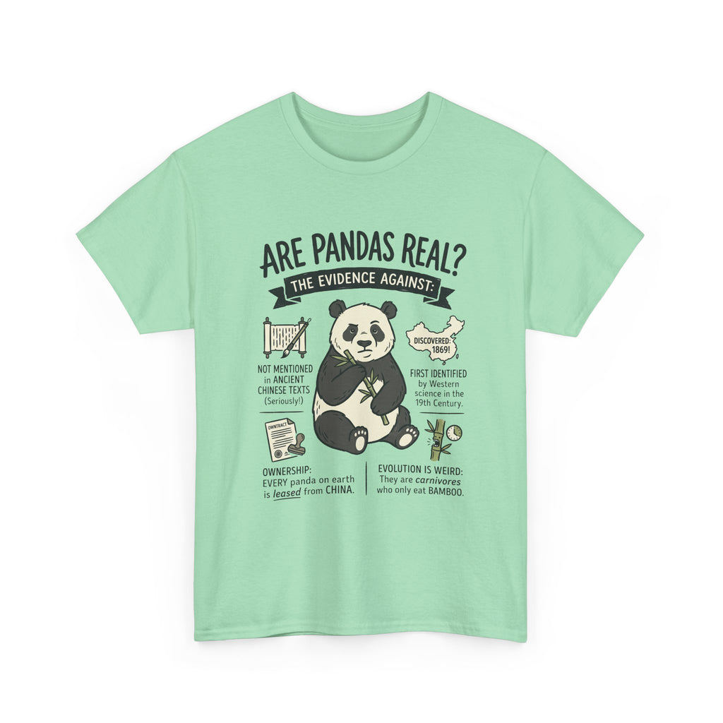 Are Pandas Real? Graphic Tee — Funny Panda Infographic T-Shirt