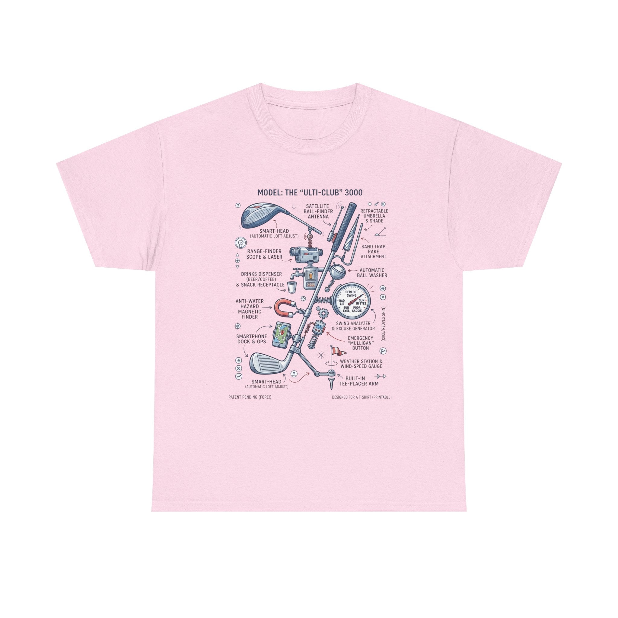 T-Shirt — Golf Club Diagram Vintage Schematic Tee