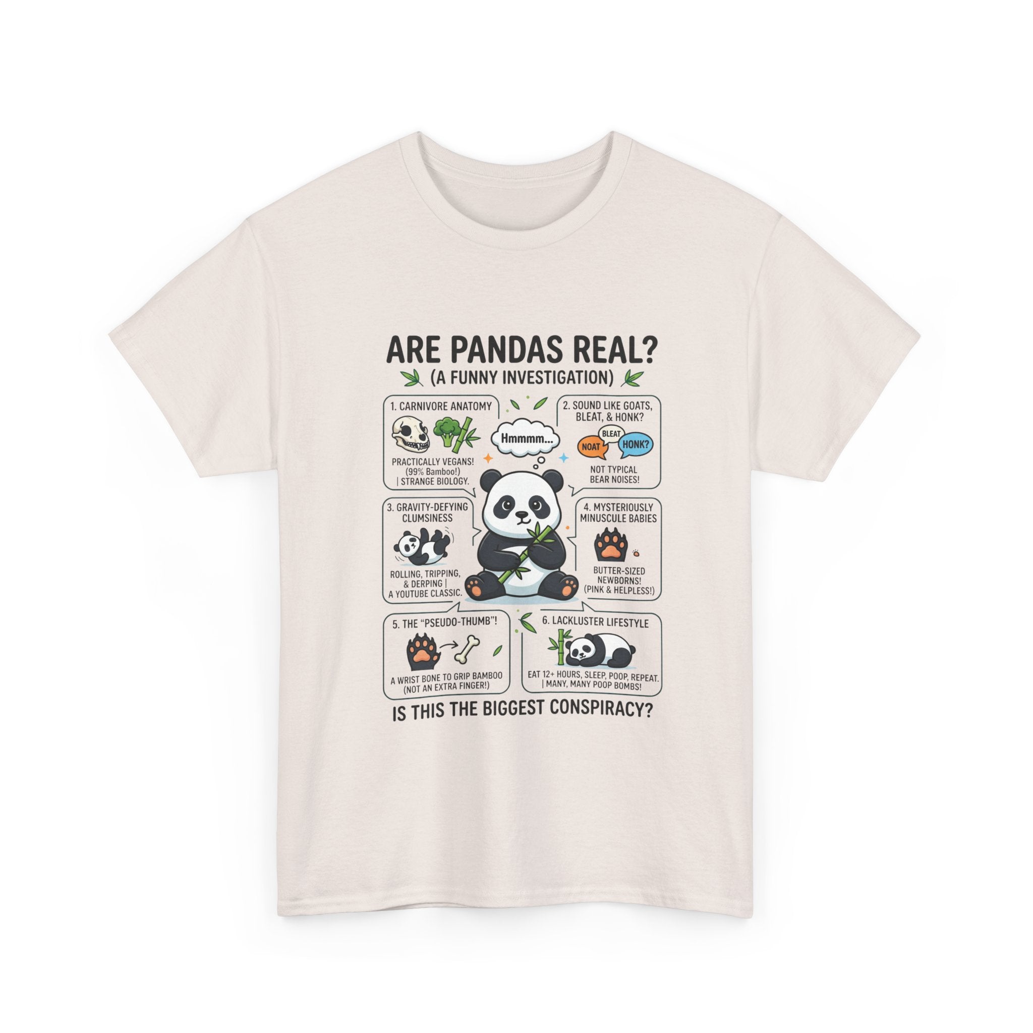 Are Pandas Real? Funny Panda Infographic T-Shirt