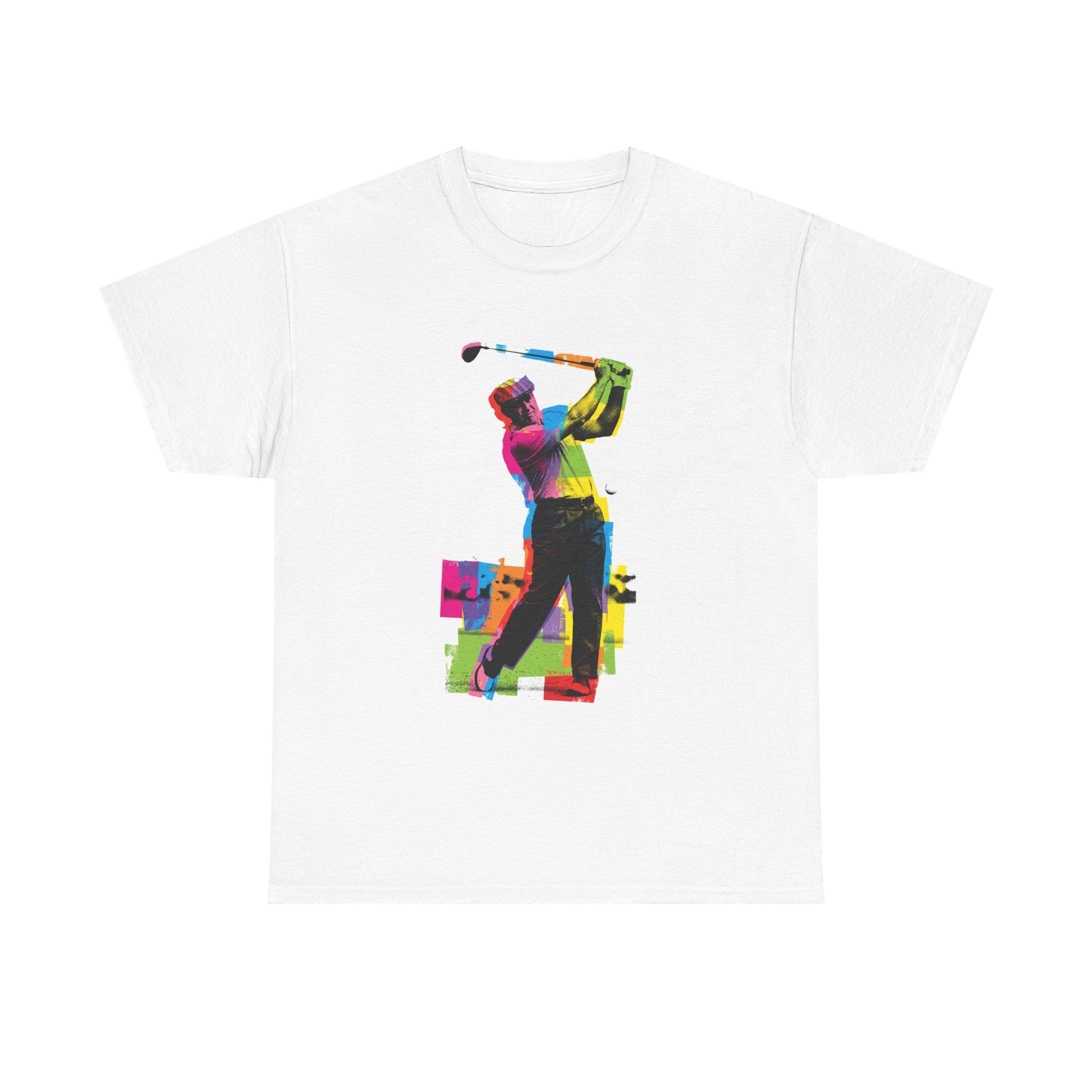 Golf Swing Pop Art T-Shirt — Colorful Golfer Graphic Tee