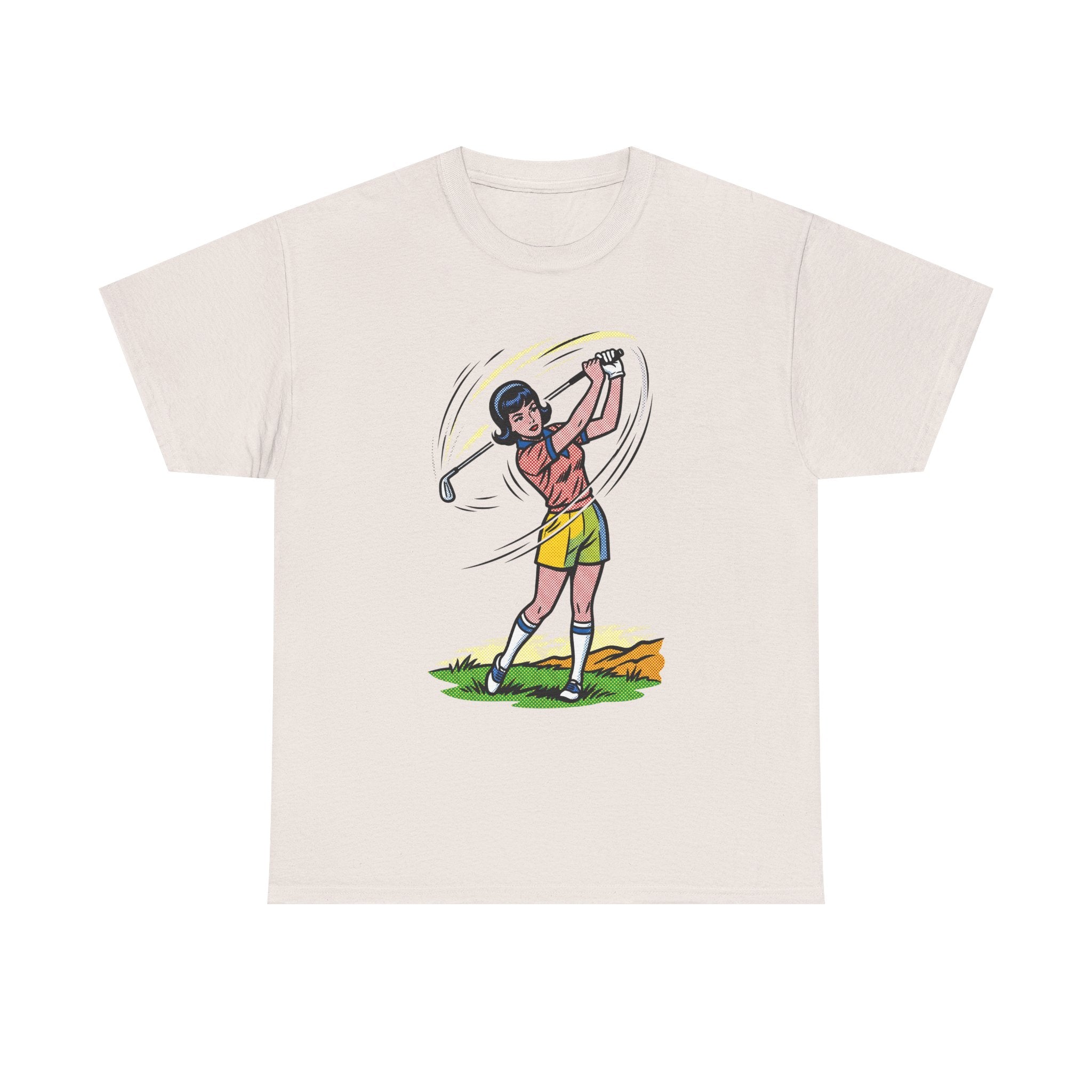 Golf Swing Graphic Tee — Vintage Golfer Illustration T-Shirt