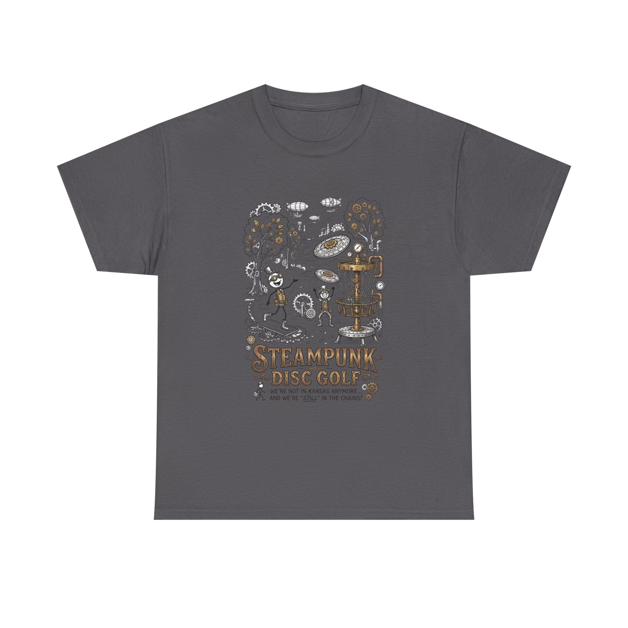 Steampunk Disc Golf T-Shirt — Vintage Victorian Disc Golf Design