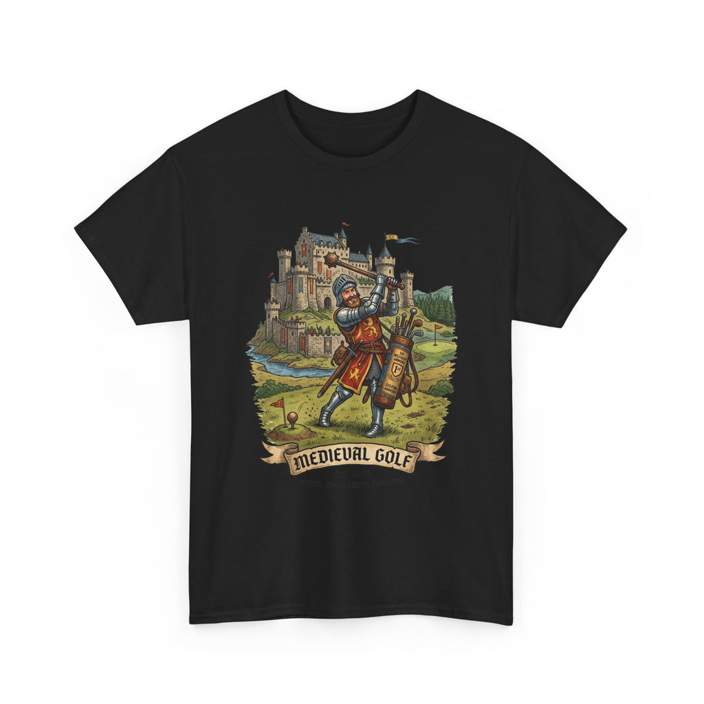 Medieval Golf T-Shirt – Vintage Knight Golfing Castle Graphic Tee