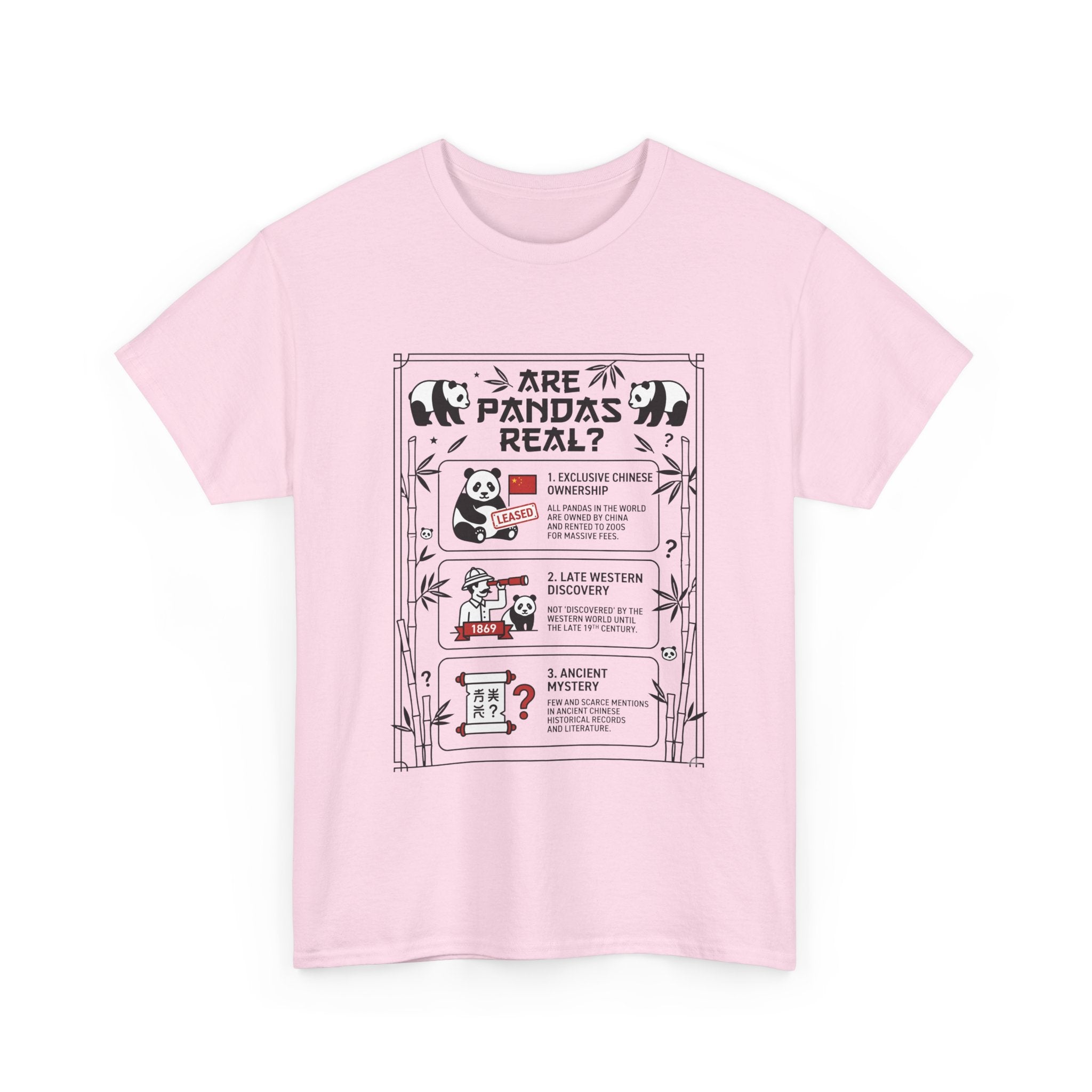 Are Pandas Real? Illustrated Infographic Tee - Funny Panda Facts T-Shirt