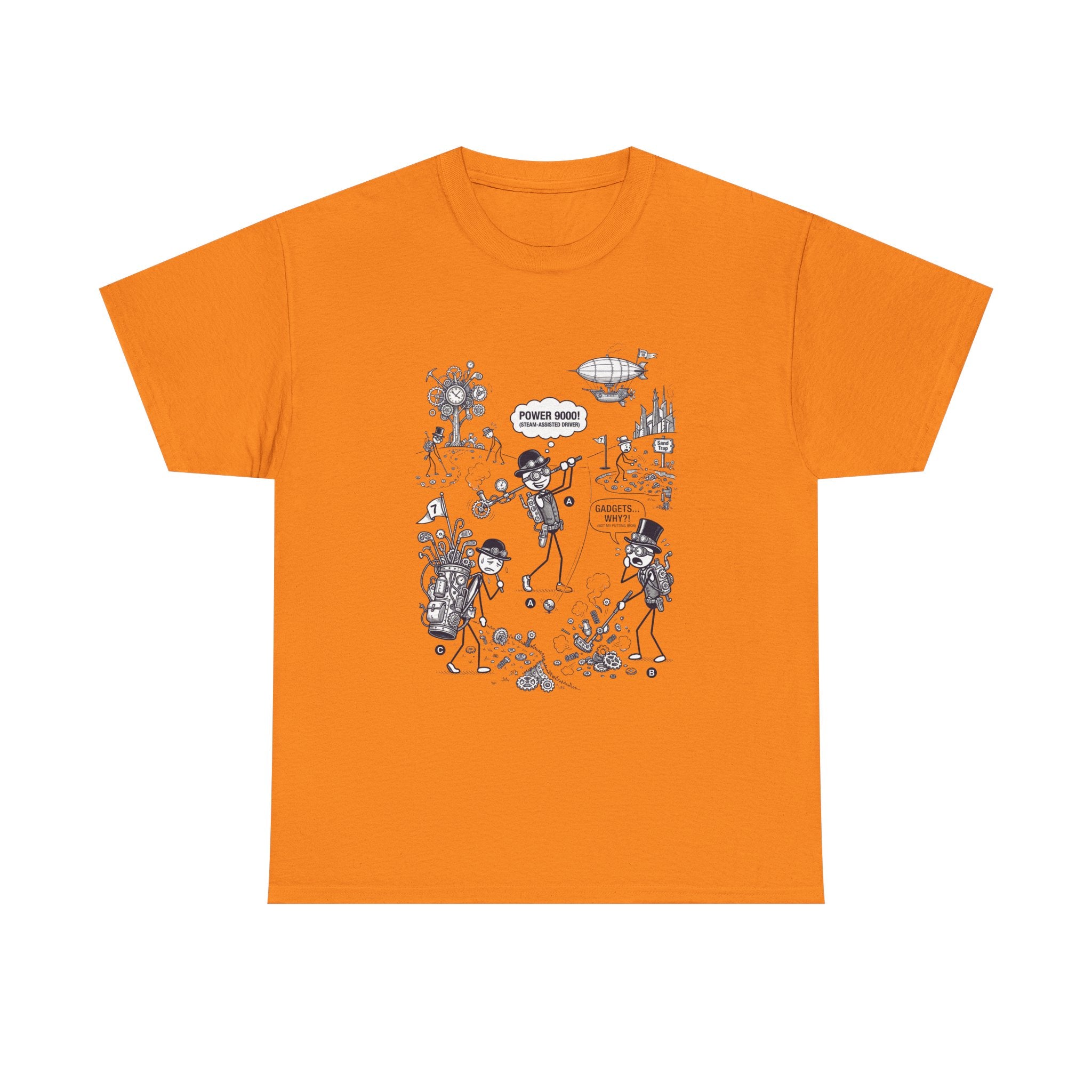 Steampunk Golf Graphic Tee —  "Good Vibes" Illustration