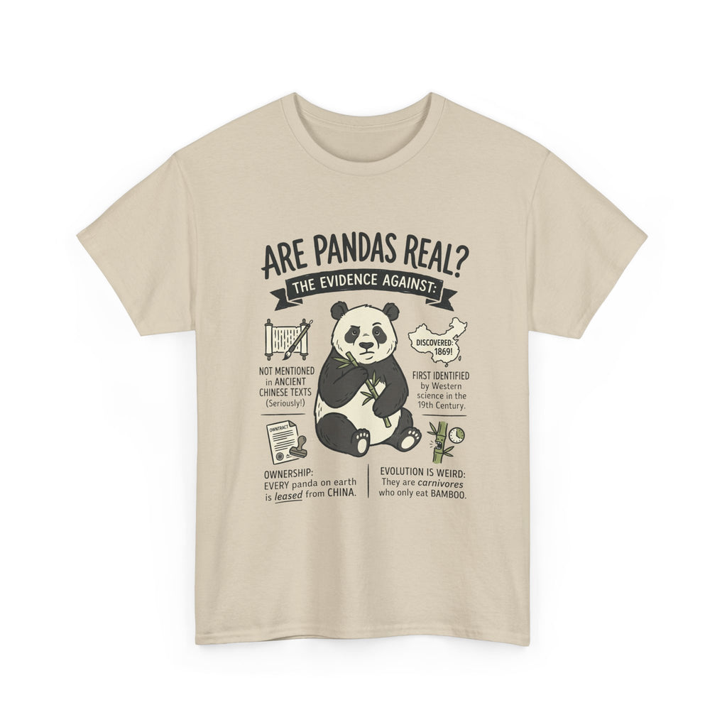 Are Pandas Real? Graphic Tee — Funny Panda Infographic T-Shirt
