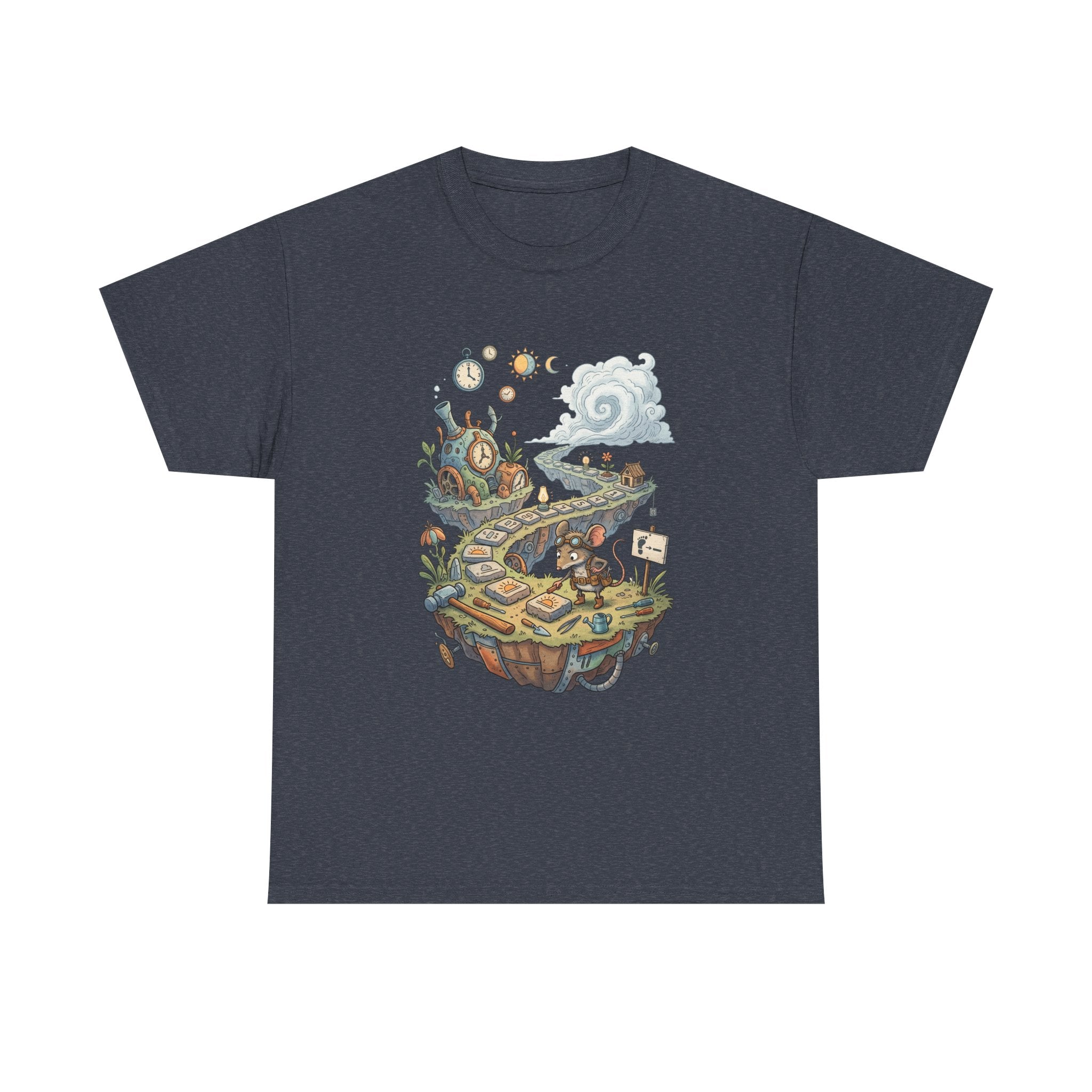 T-Shirt — Fantasy Floating Island Roadmap Illustration Tee