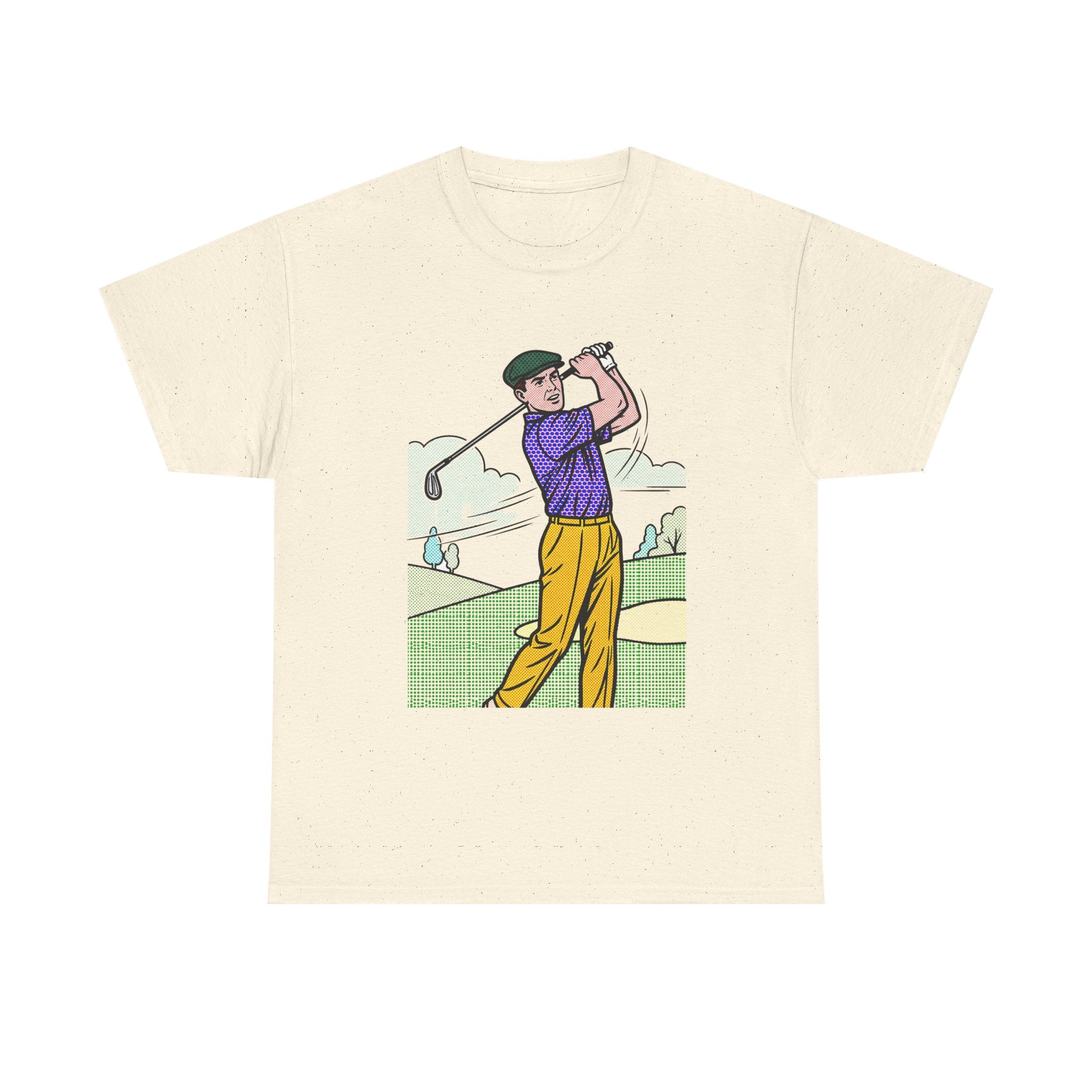 Golf Golfer Illustration T‑Shirt — Vintage Swing Graphic Tee for Golf Lovers