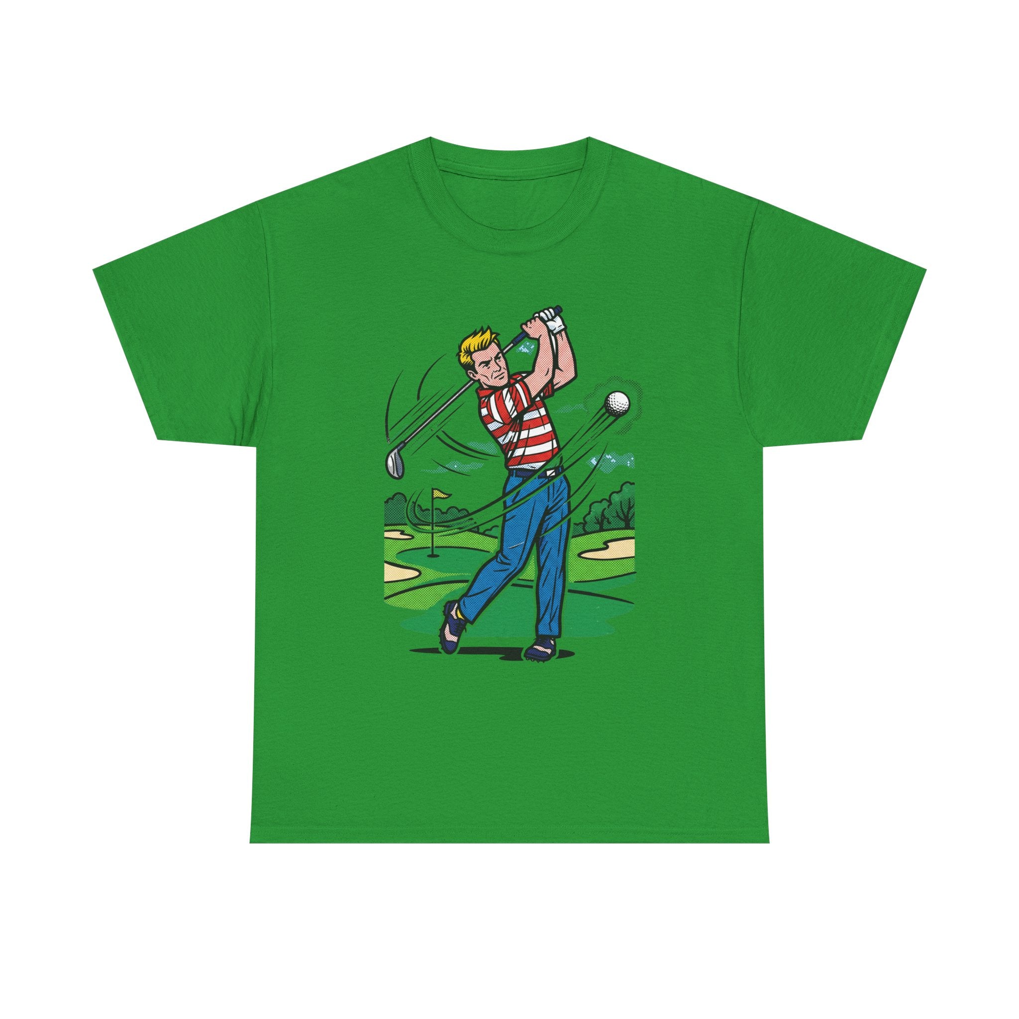 Golf Swing Graphic T-Shirt — Vintage Golfer Illustration Tee