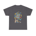 Music Cat T-Shirt — Whimsical Cat Playing Colorful Instruments Tee