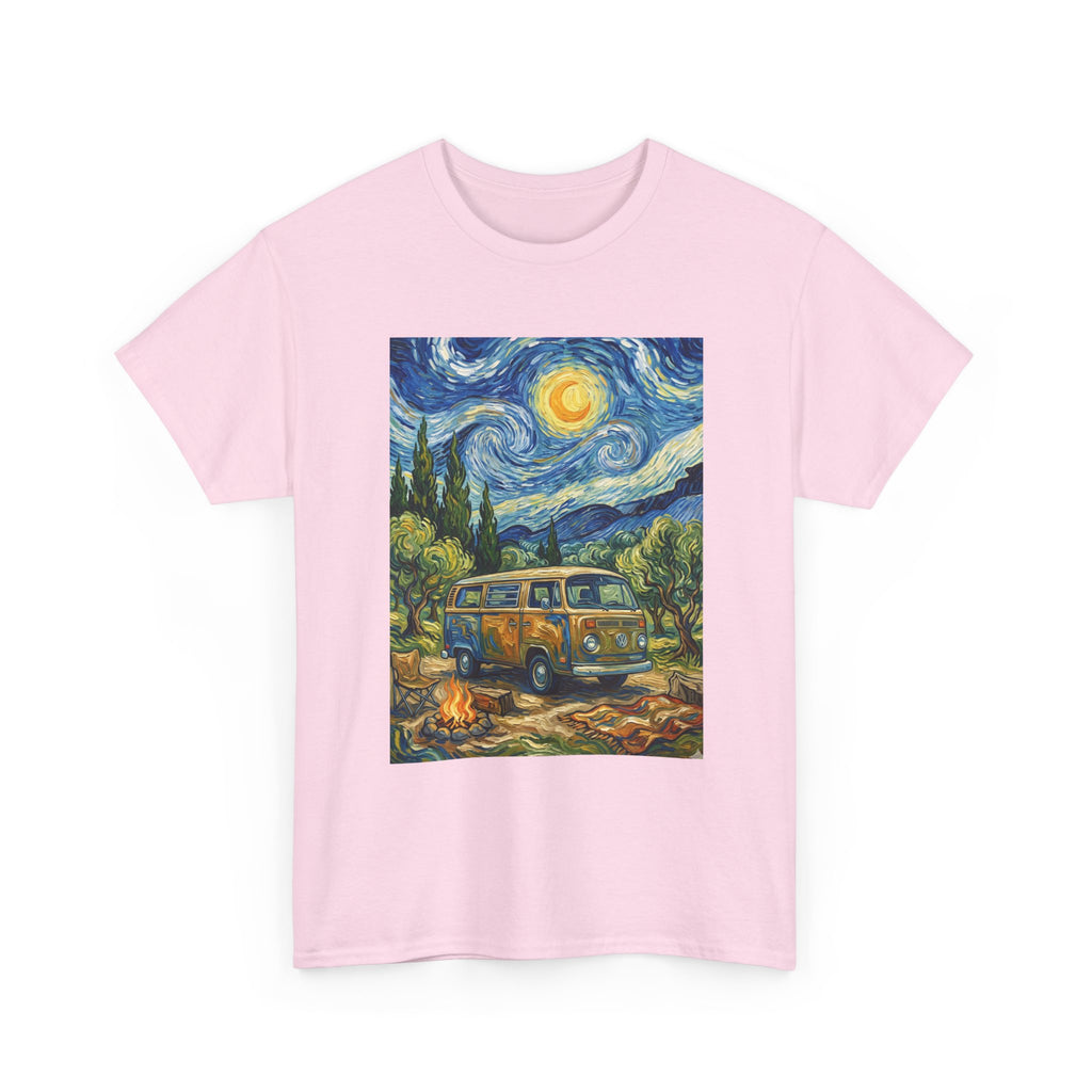 Van Gogh Night Van T-Shirt — Vintage Camper Starry Sky Tee