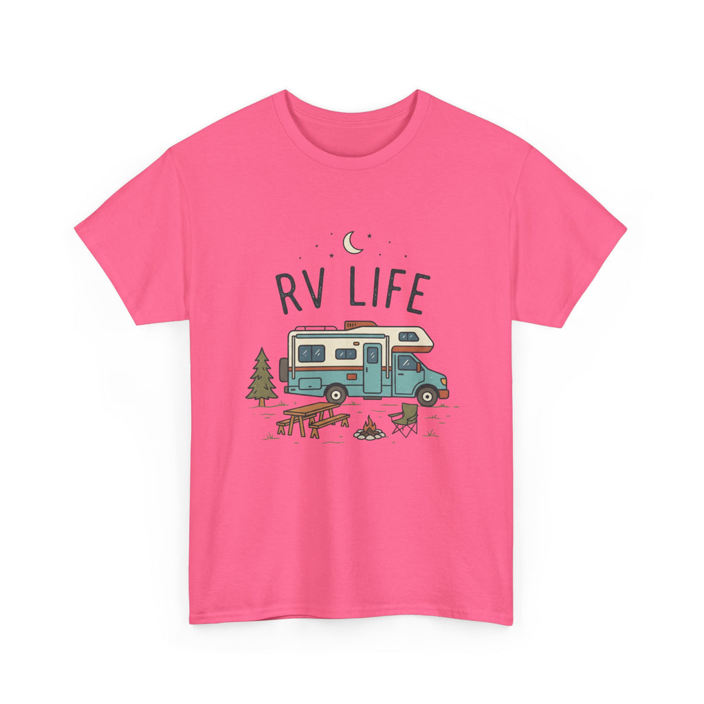 RV Life T‑Shirt — Retro Camper Tee for RV Travelers & Camping Enthusiasts