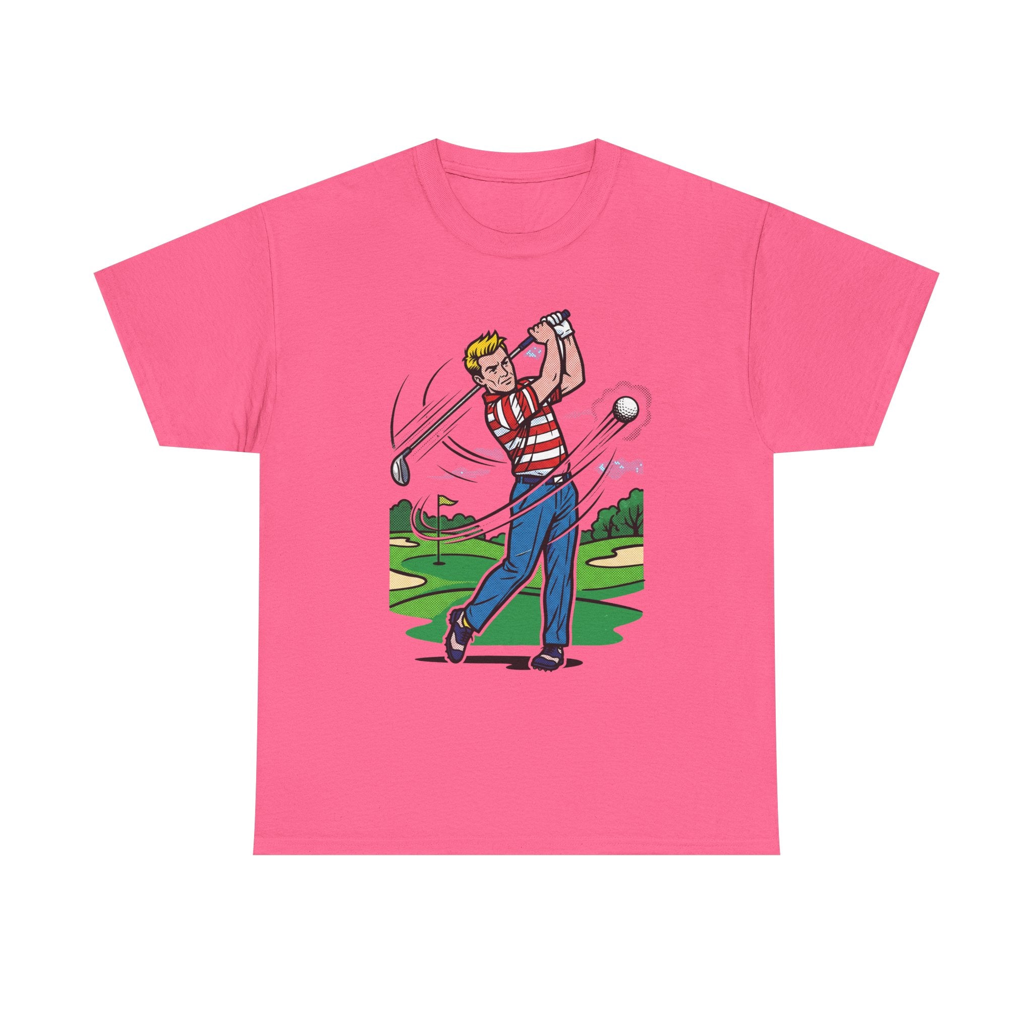 Golf Swing Graphic T-Shirt — Vintage Golfer Illustration Tee