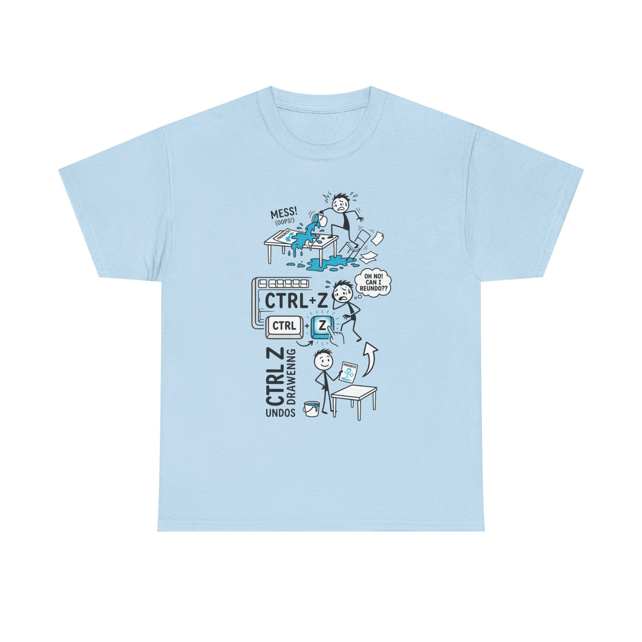 Ctrl Z Funny Graphic T-Shirt – Undo Computer Chaos Tee for Coders & Designers