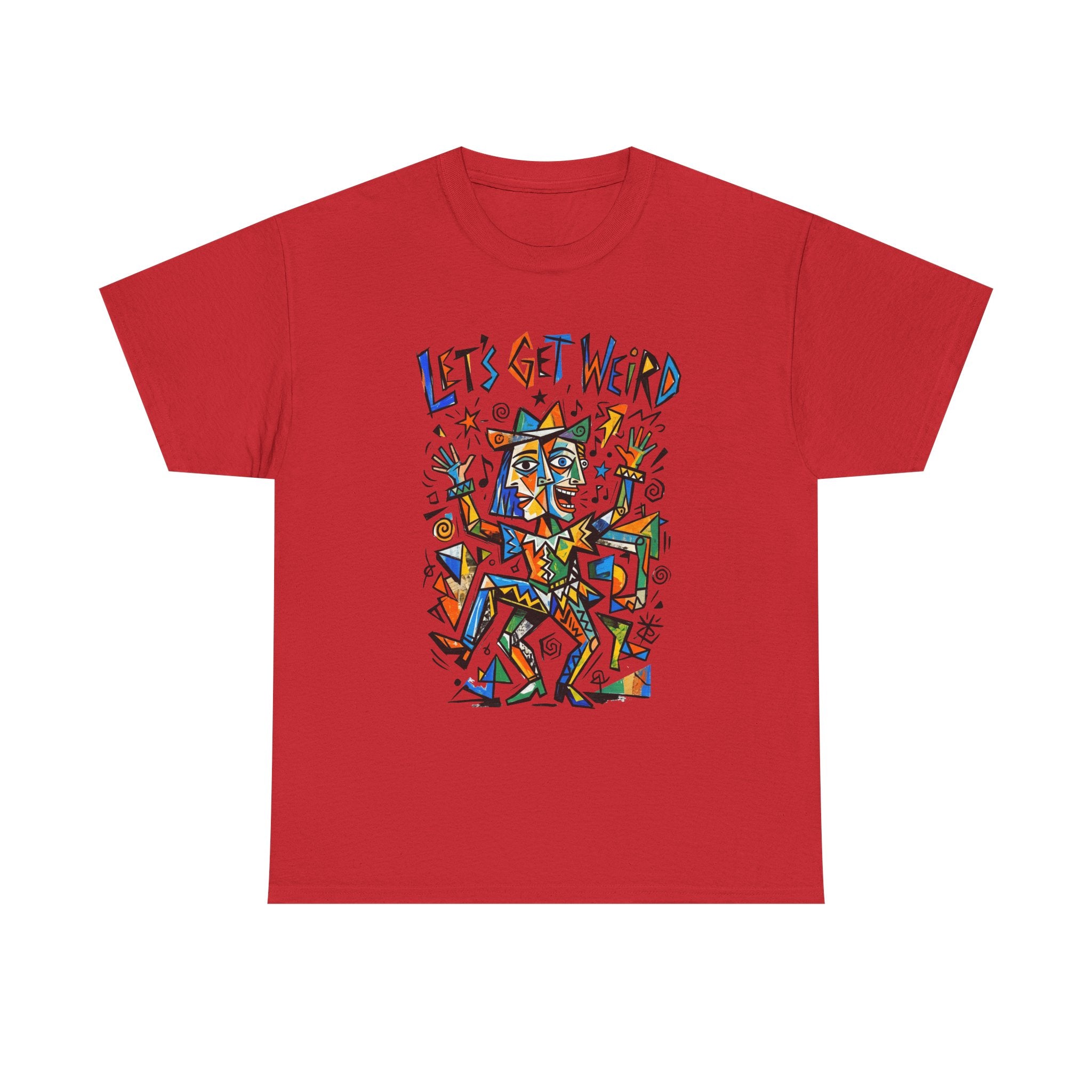 Let's Get Weird T‑Shirt — Colorful Abstract Party Graphic Tee