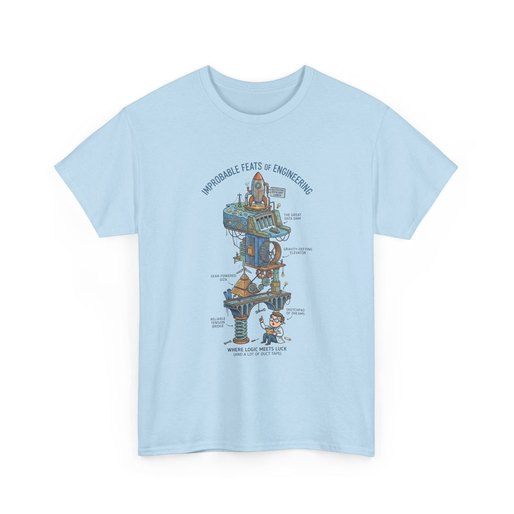 Engineering Feats T‑Shirt — Engineering Diagram Tee